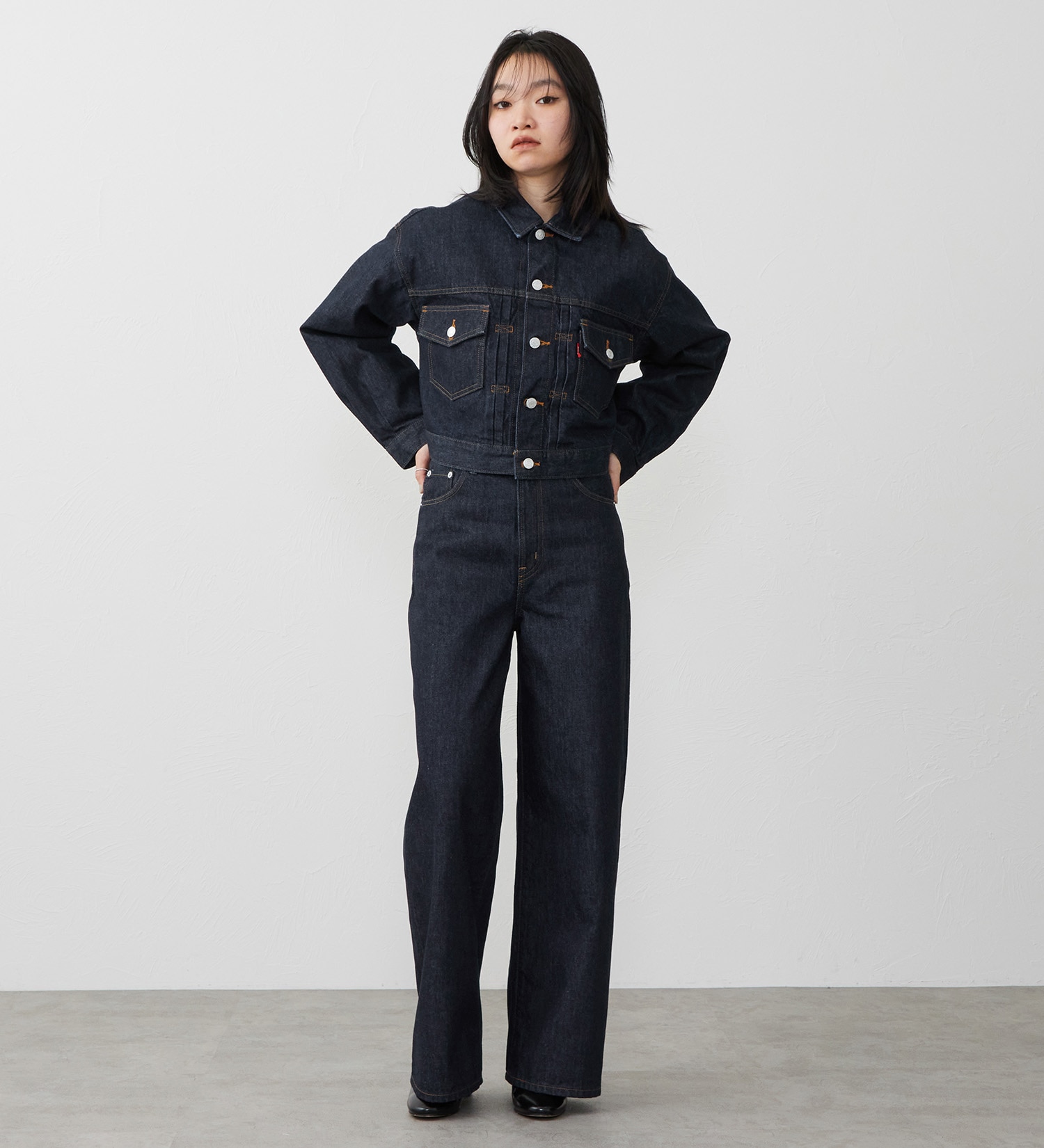 EDWIN(エドウイン)の【試着対象】503 ワイド デニムパンツ ジーンズ|パンツ/デニム / ジーンズパンツ/レディース|インディゴブルー