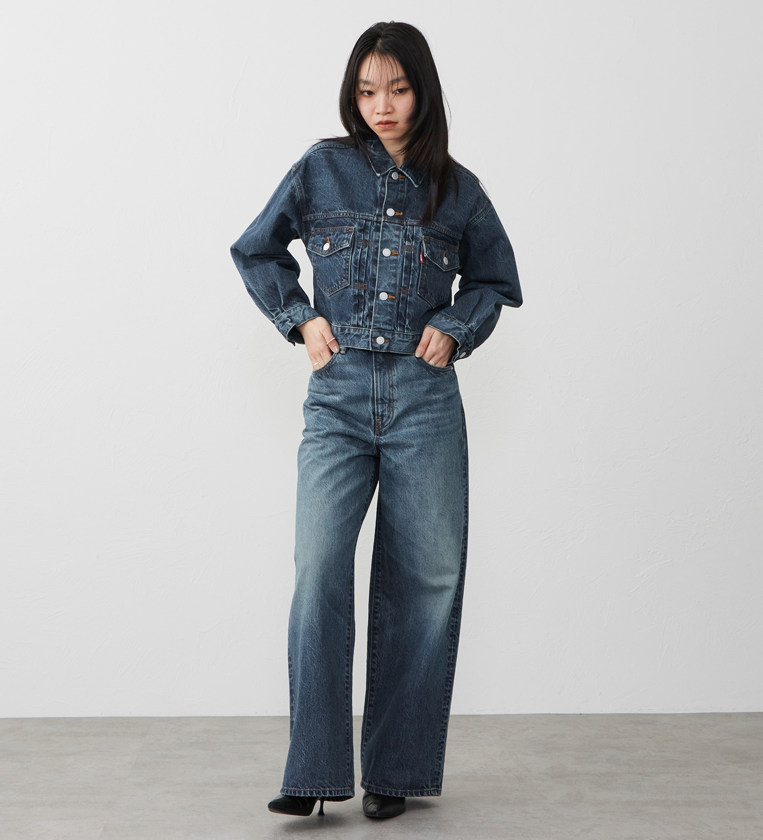 EDWIN(エドウイン)の【試着対象】503 ワイド デニムパンツ ジーンズ|パンツ/デニム / ジーンズパンツ/レディース|濃色ブルー