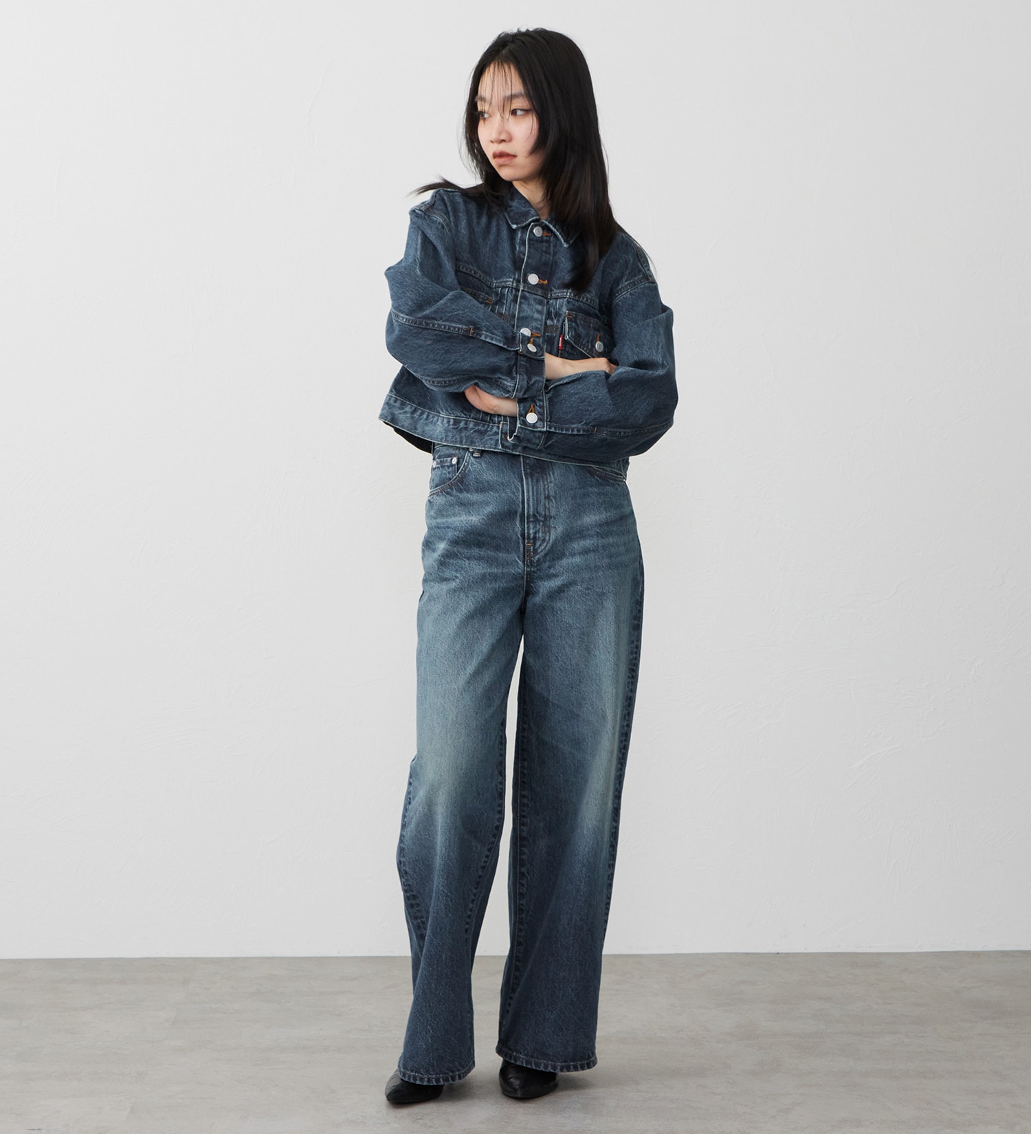 EDWIN(エドウイン)の【試着対象】503 ワイド デニムパンツ ジーンズ|パンツ/デニム / ジーンズパンツ/レディース|濃色ブルー