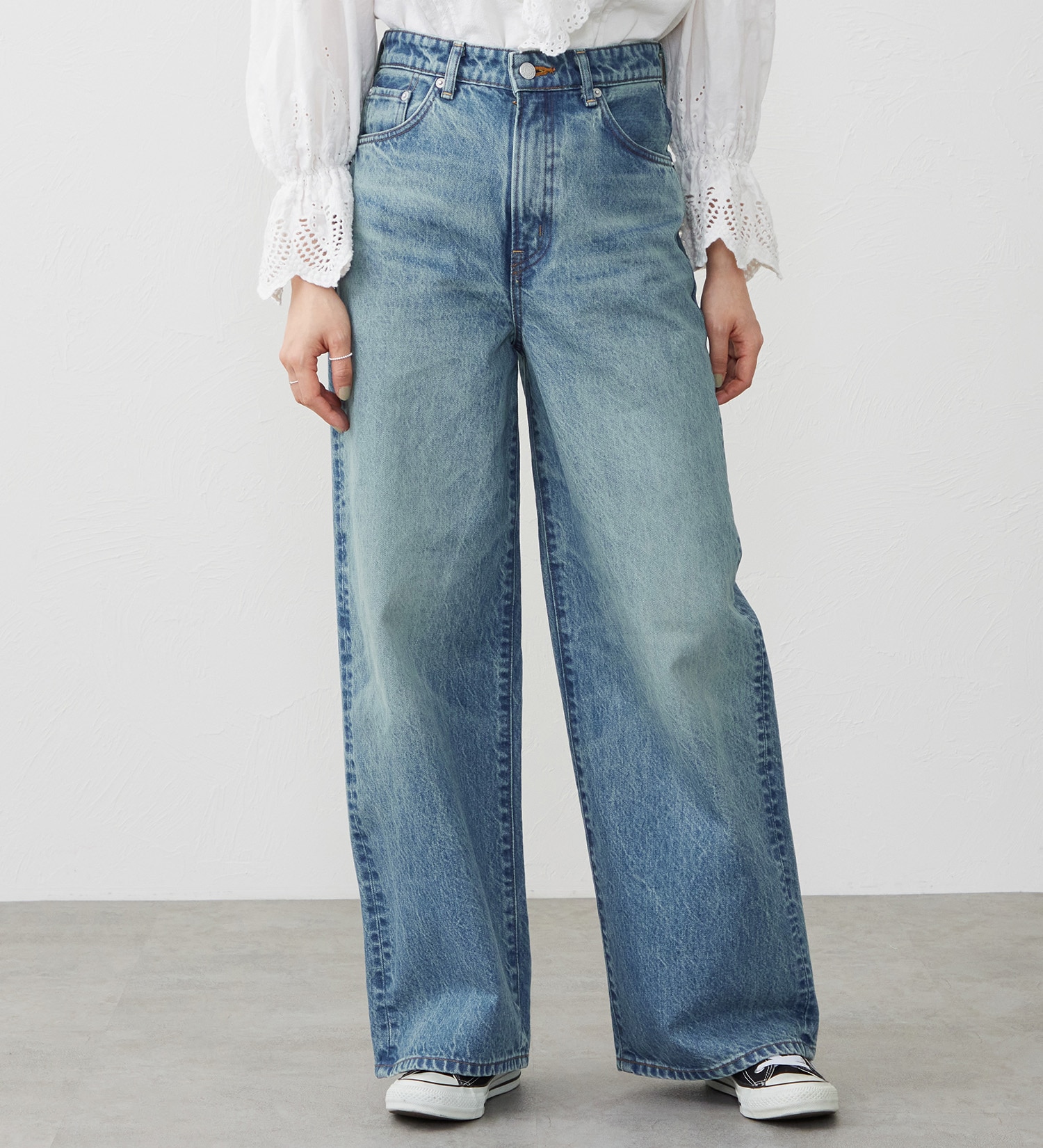 EDWIN(エドウイン)の【試着対象】503 ワイド デニムパンツ ジーンズ|パンツ/デニム / ジーンズパンツ/レディース|淡色ブルー