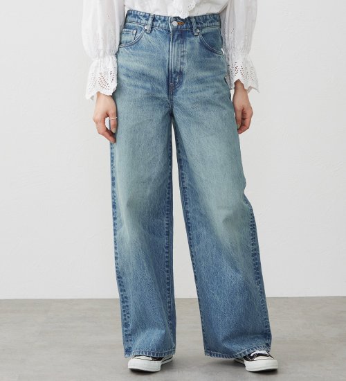 EDWIN(エドウイン)の【試着対象】503 ワイド デニムパンツ ジーンズ|パンツ/デニム/レディース|淡色ブルー