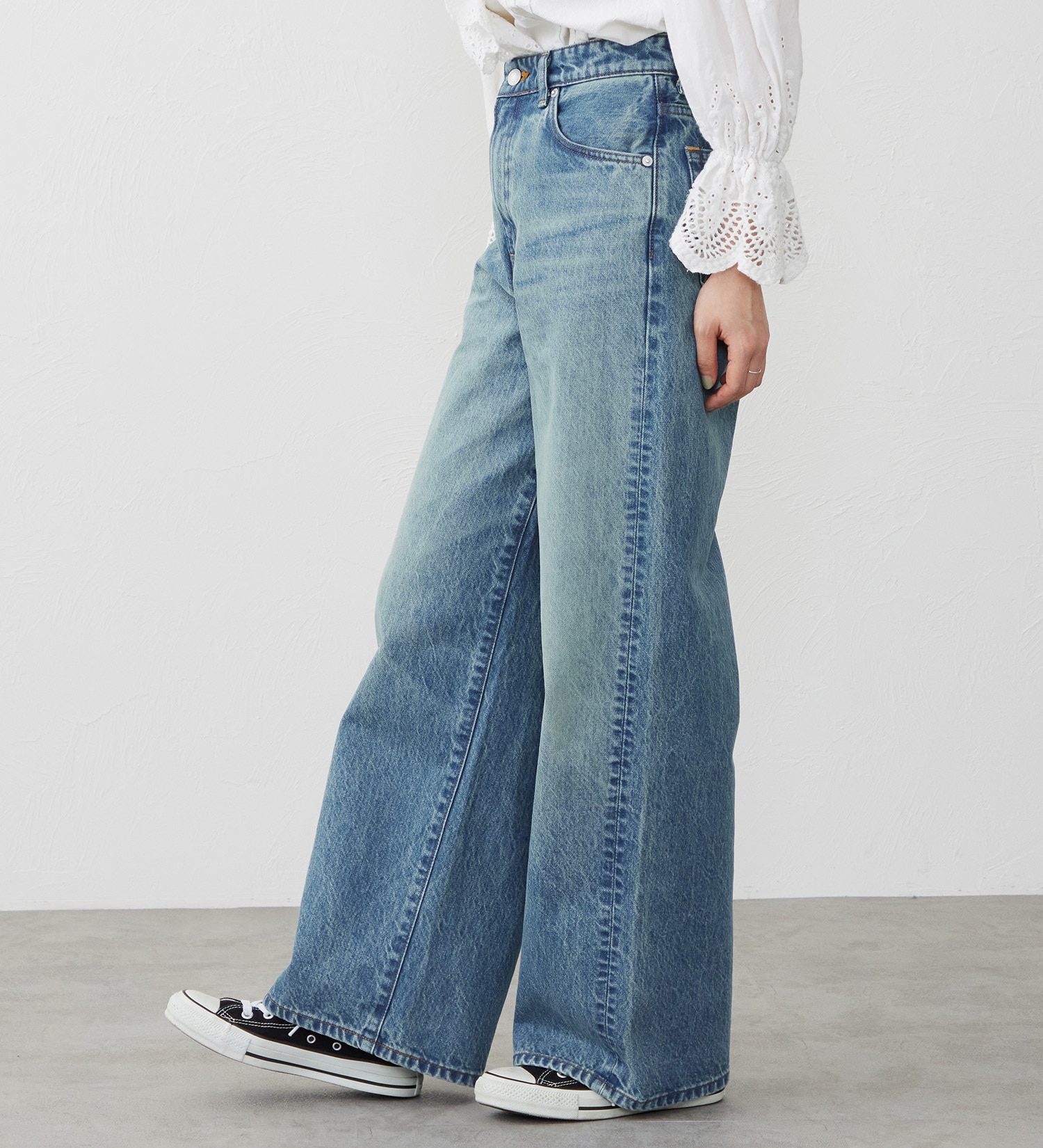 EDWIN(エドウイン)の【試着対象】503 ワイド デニムパンツ ジーンズ|パンツ/デニム / ジーンズパンツ/レディース|淡色ブルー