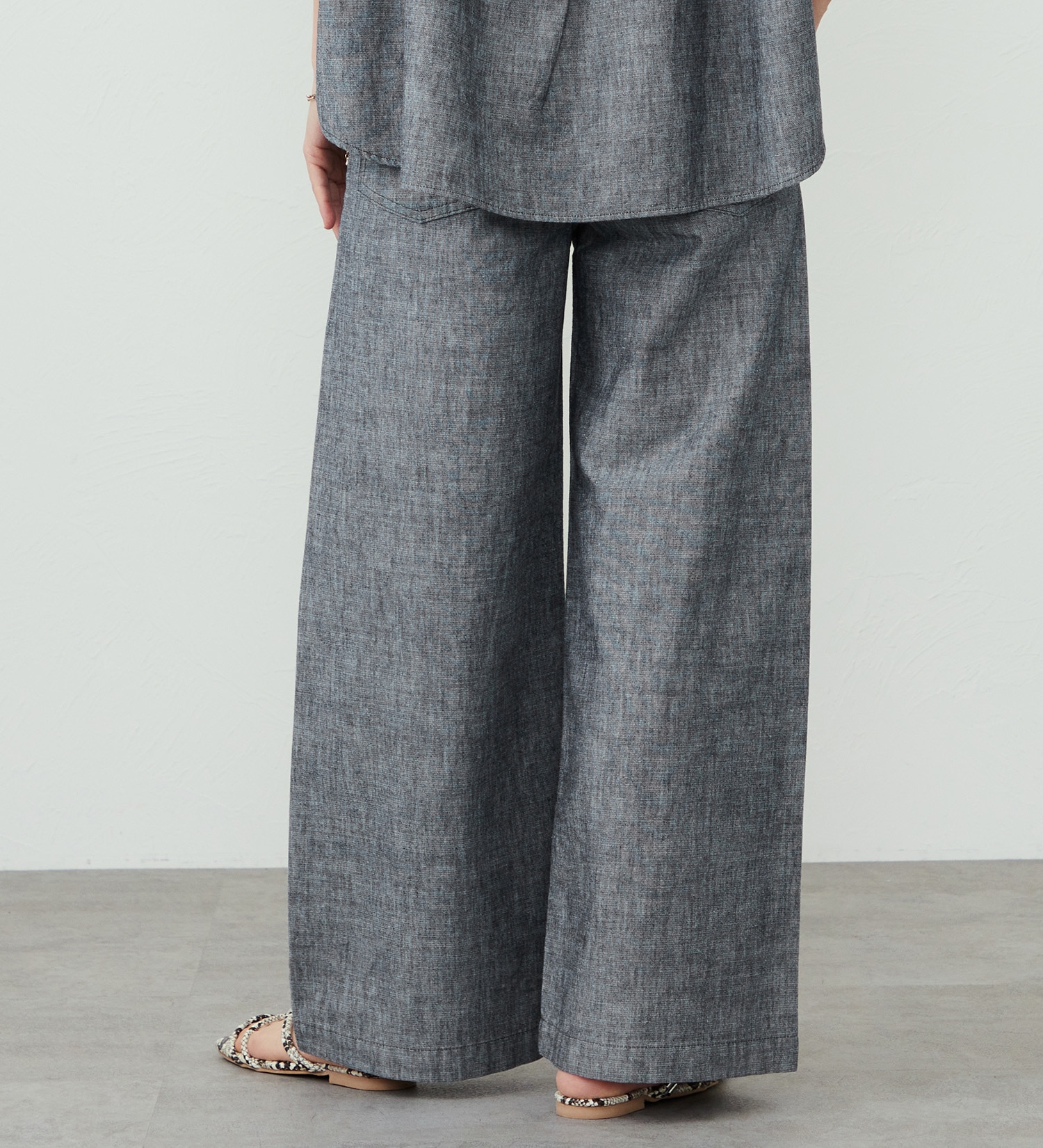 EDWIN(エドウイン)のEDWIN LADIES【大きいサイズ】デニム イージーワイドパンツ|パンツ/デニム / ジーンズパンツ/レディース|インディゴブルー