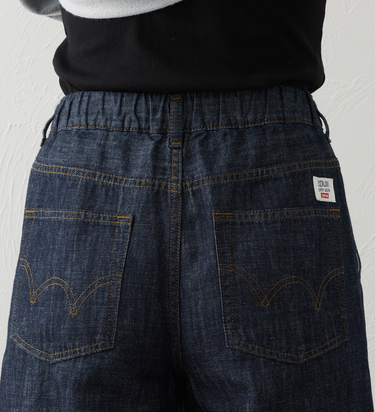 EDWIN(エドウイン)のEDWIN LADIES リネンブレンド イージーワイドデニムパンツ|パンツ/デニム / ジーンズパンツ/レディース|インディゴブルー