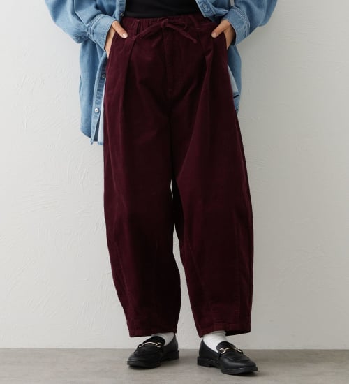 EDWIN LADIES ノンストレッチ コーデュロイ イージーサーカスワイドパンツ