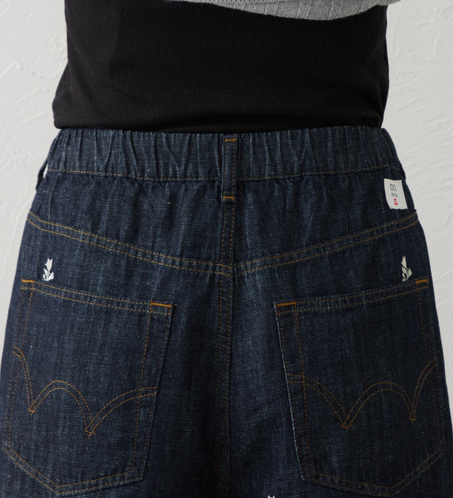 EDWIN(エドウイン)のEDWIN LADIES リネンブレンド イージーサーカスワイドデニムパンツ|パンツ/パンツ/レディース|ブルー系その他