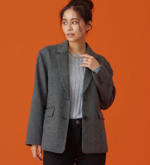 EDWIN(エドウイン)のEDWIN LADIES テイラードジャケット|ジャケット/アウター/テーラードジャケット/レディース|グレー系その他