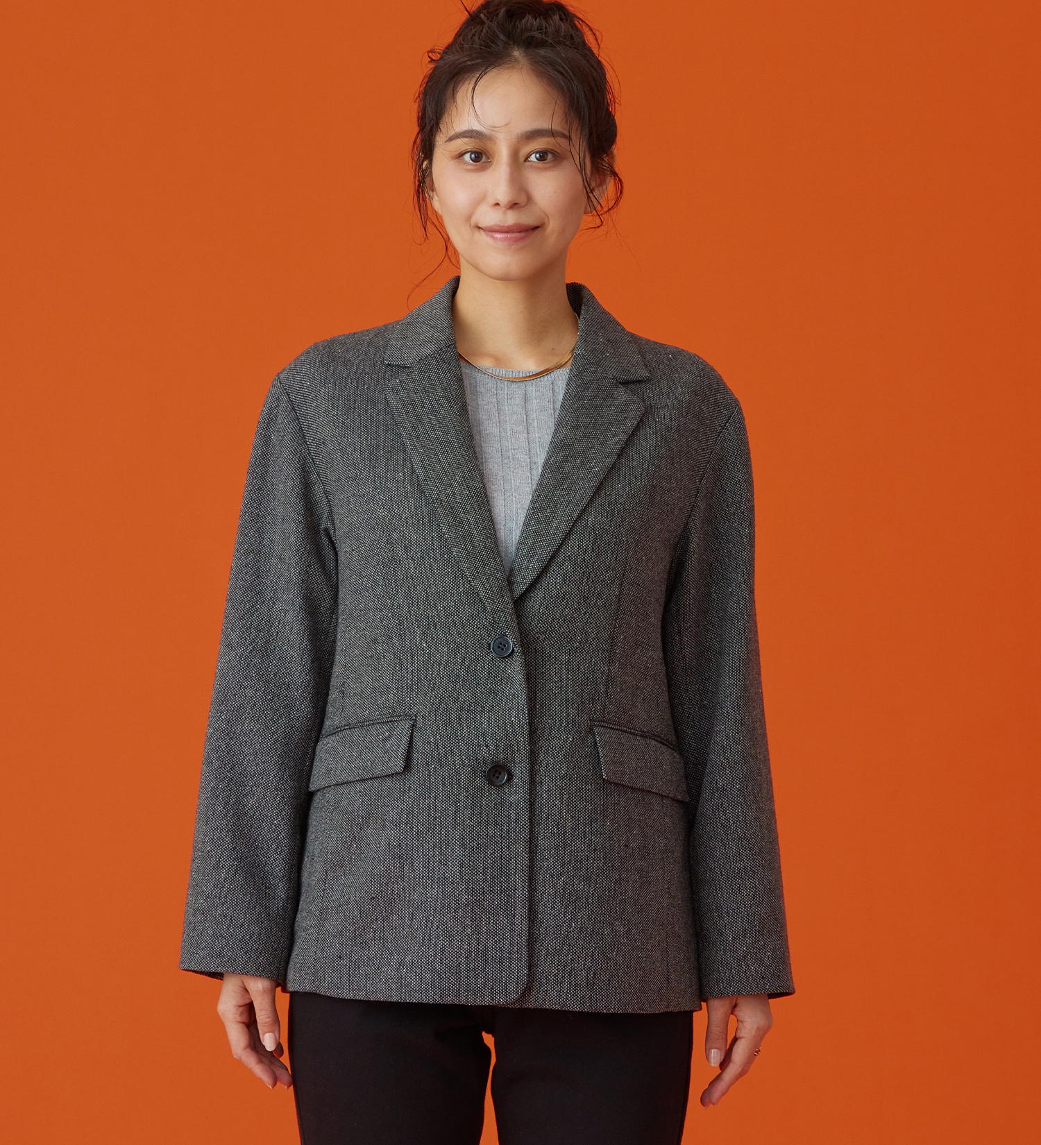 EDWIN(エドウイン)のEDWIN LADIES テイラードジャケット|ジャケット/アウター/テーラードジャケット/レディース|グレー系その他