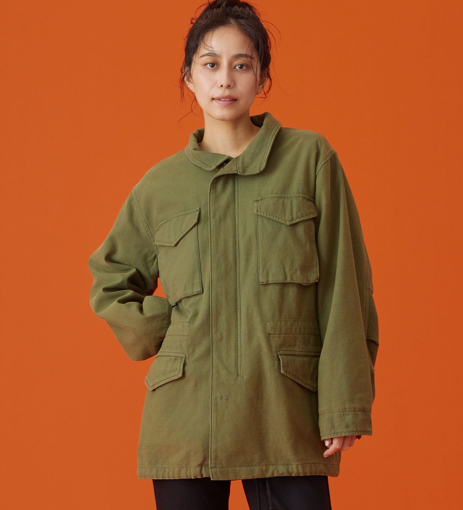 EDWIN(エドウイン)のEDWIN LADIES M-65 フィールドジャケット|ジャケット/アウター/ミリタリージャケット/レディース|グリーン