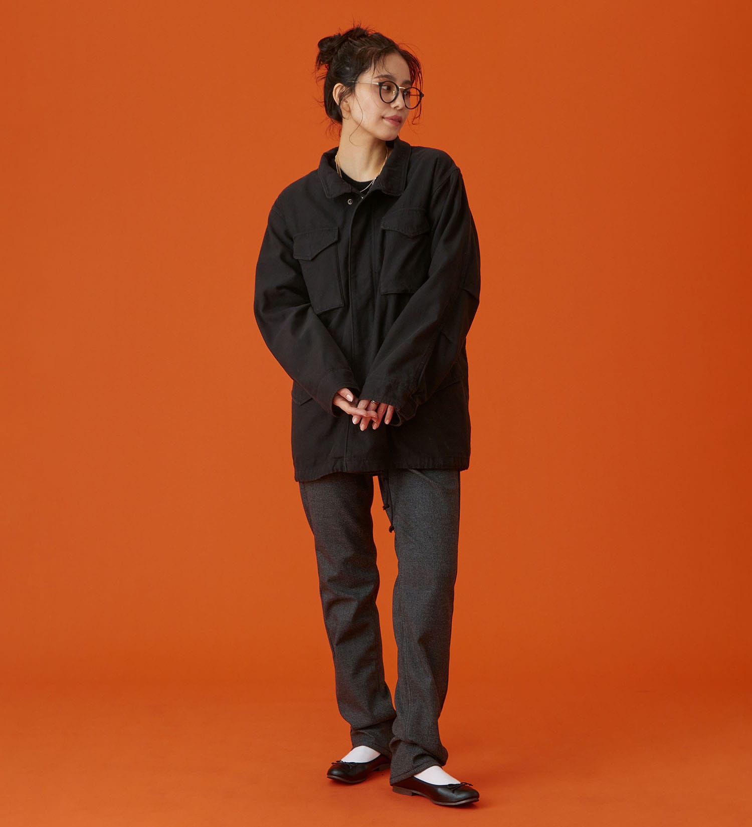 EDWIN(エドウイン)のEDWIN LADIES M-65 フィールドジャケット|ジャケット/アウター/ミリタリージャケット/レディース|ブラック