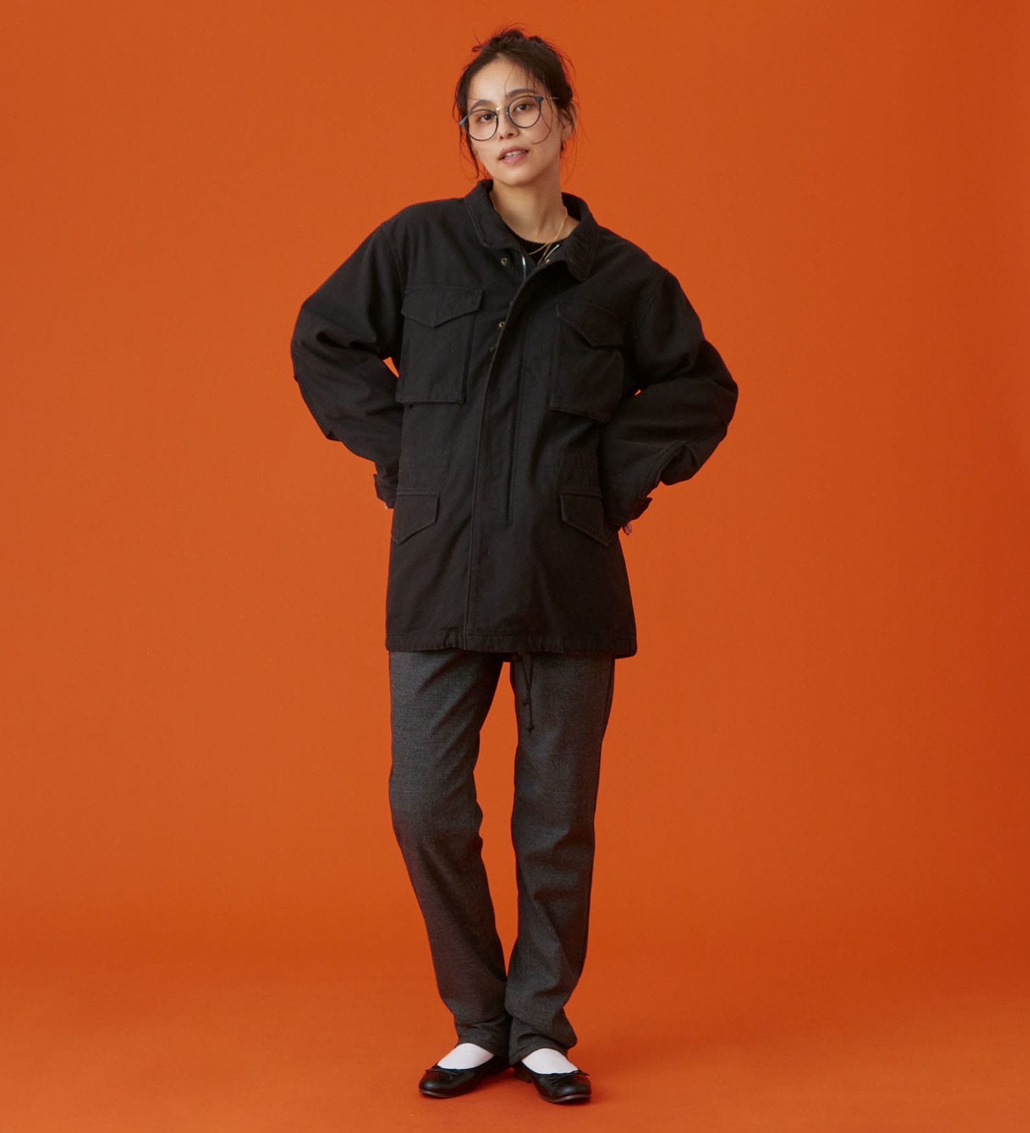 EDWIN(エドウイン)のEDWIN LADIES M-65 フィールドジャケット|ジャケット/アウター/ミリタリージャケット/レディース|ブラック