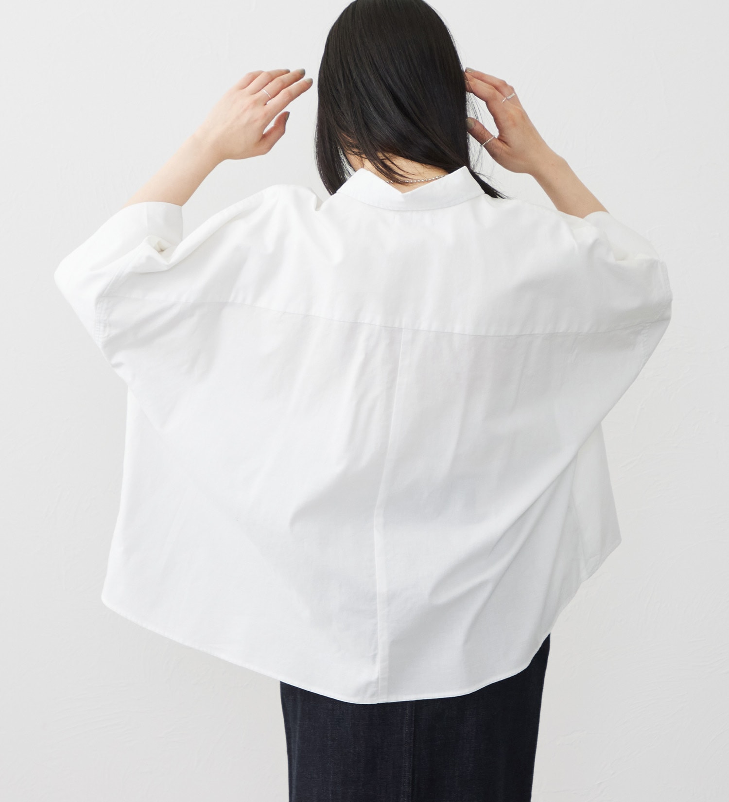EDWIN(エドウイン)のEDWIN LADIES ルーズシルエット 半袖シャツ|トップス/シャツ/ブラウス/レディース|ホワイト