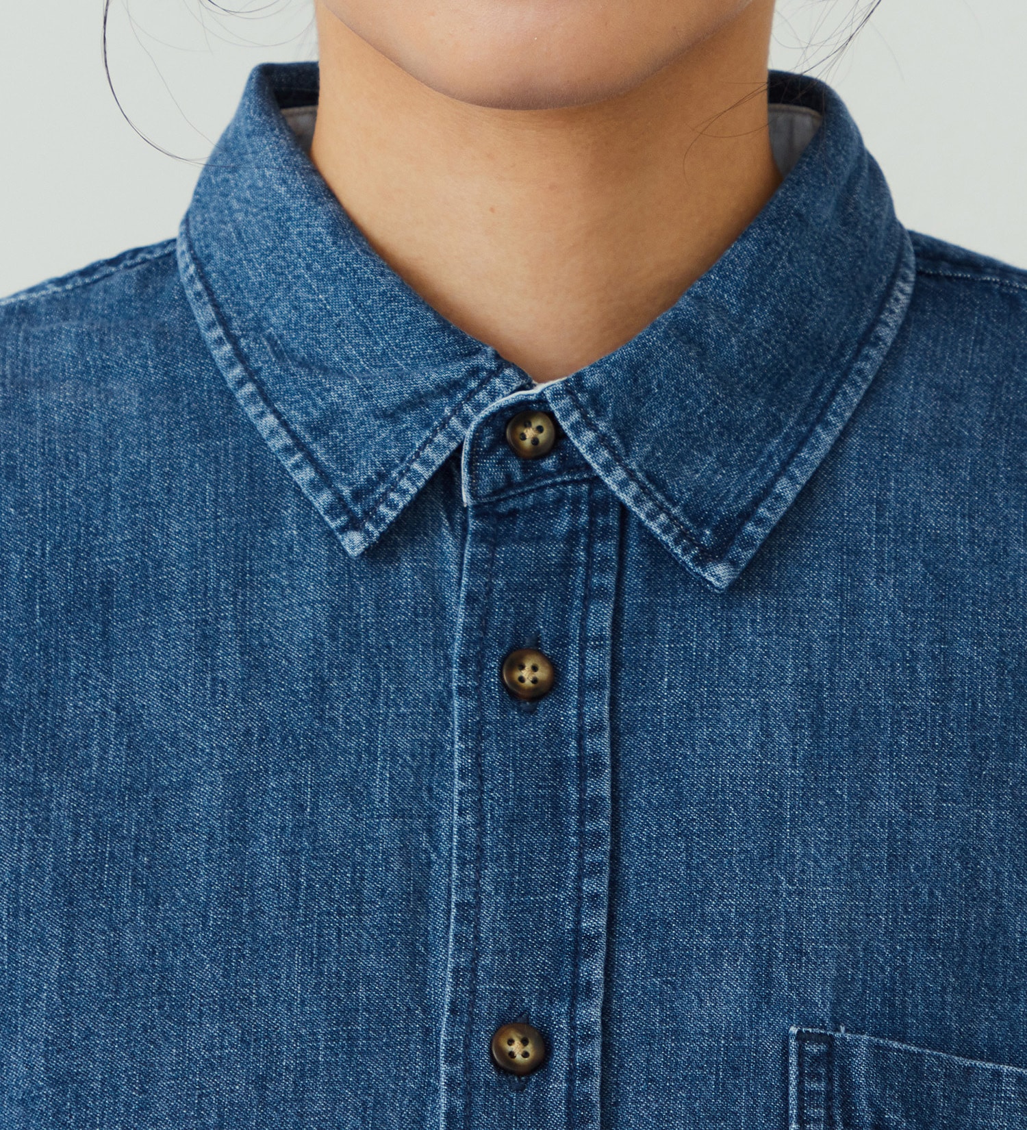 EDWIN(エドウイン)のEDWIN LADIES ルーズシルエット 半袖シャツ|トップス/シャツ/ブラウス/レディース|中色ブルー