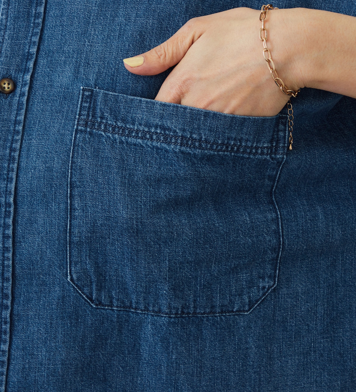 EDWIN(エドウイン)のEDWIN LADIES ルーズシルエット 半袖シャツ|トップス/シャツ/ブラウス/レディース|中色ブルー