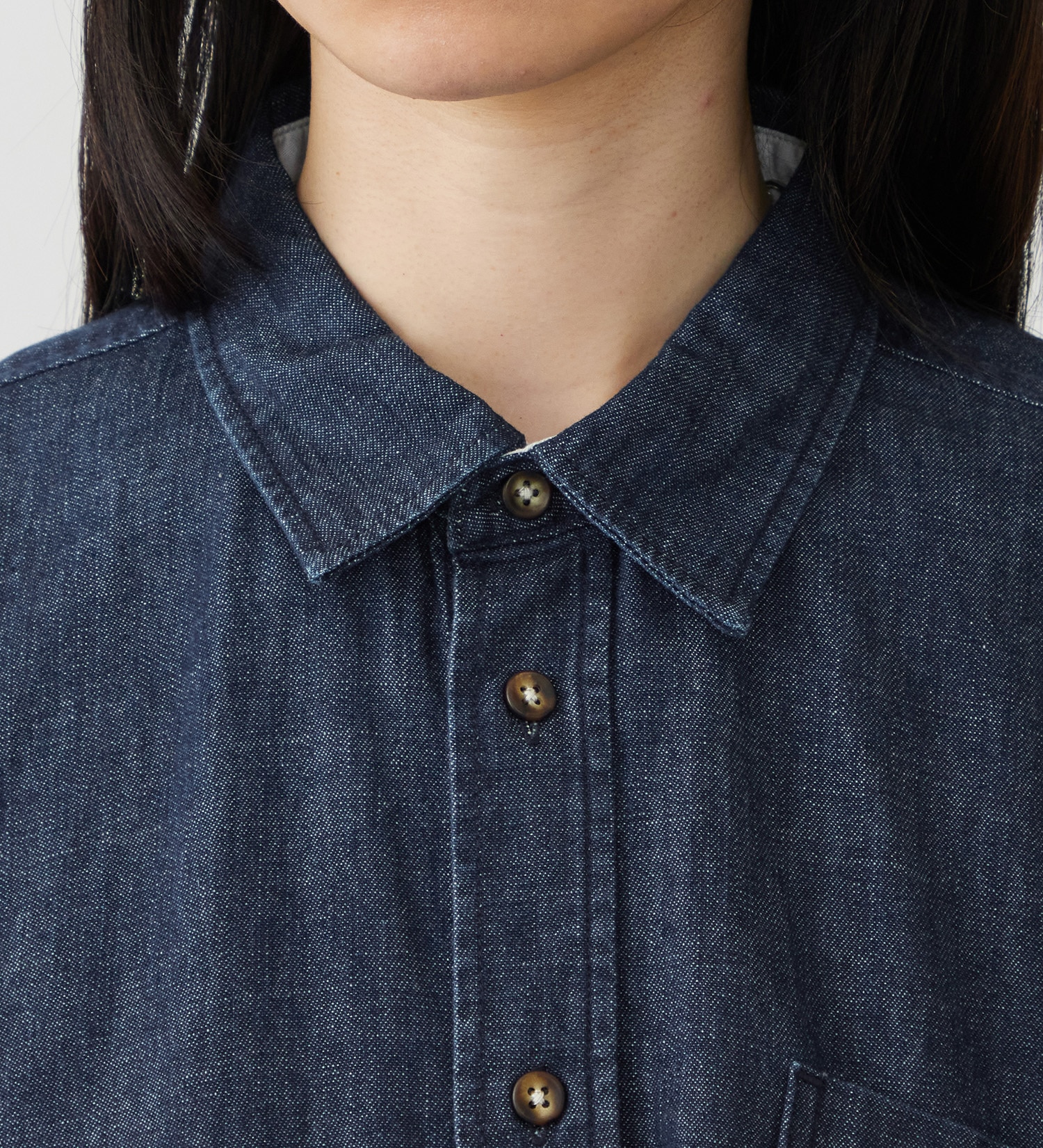 EDWIN(エドウイン)のEDWIN LADIES ルーズシルエット 半袖シャツ|トップス/シャツ/ブラウス/レディース|濃色ブルー