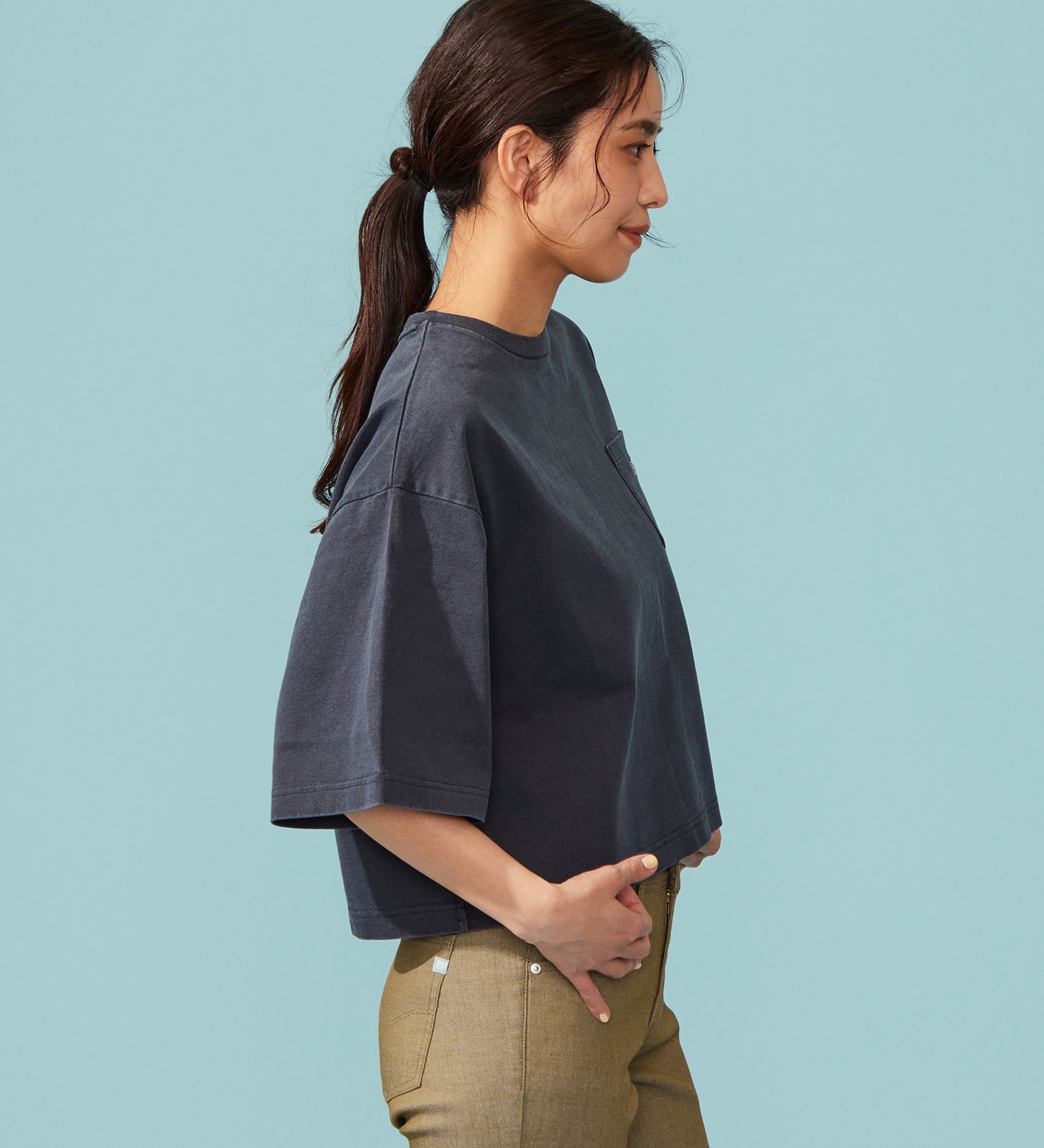 EDWIN(エドウイン)のEDWIN LADIES ロゴポケットTシャツ 半袖|トップス/Tシャツ/カットソー/レディース|ネイビー