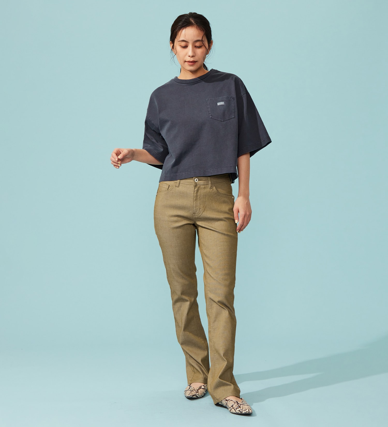 EDWIN(エドウイン)のEDWIN LADIES ロゴポケットTシャツ 半袖|トップス/Tシャツ/カットソー/レディース|ネイビー