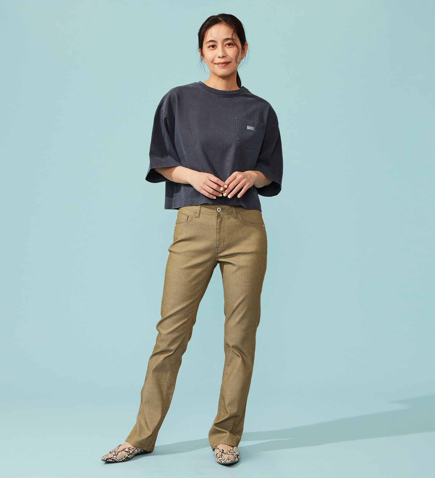 EDWIN(エドウイン)のEDWIN LADIES ロゴポケットTシャツ 半袖|トップス/Tシャツ/カットソー/レディース|ネイビー