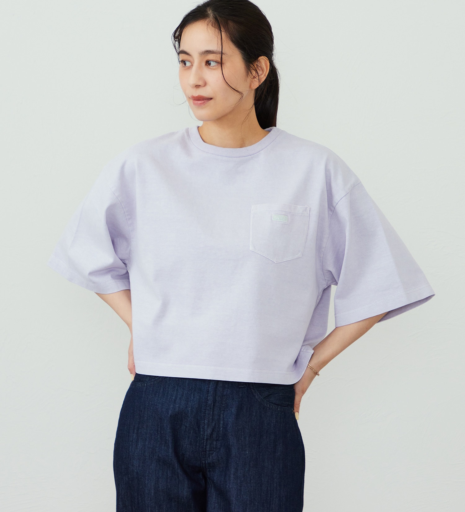 EDWIN(エドウイン)のEDWIN LADIES ロゴポケットTシャツ 半袖|トップス/Tシャツ/カットソー/レディース|ライトパープル