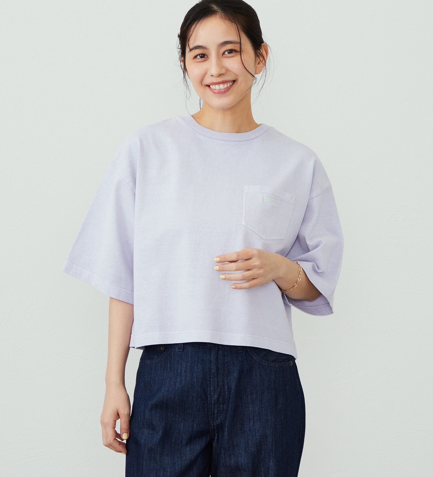 EDWIN(エドウイン)のEDWIN LADIES ロゴポケットTシャツ 半袖|トップス/Tシャツ/カットソー/レディース|ライトパープル