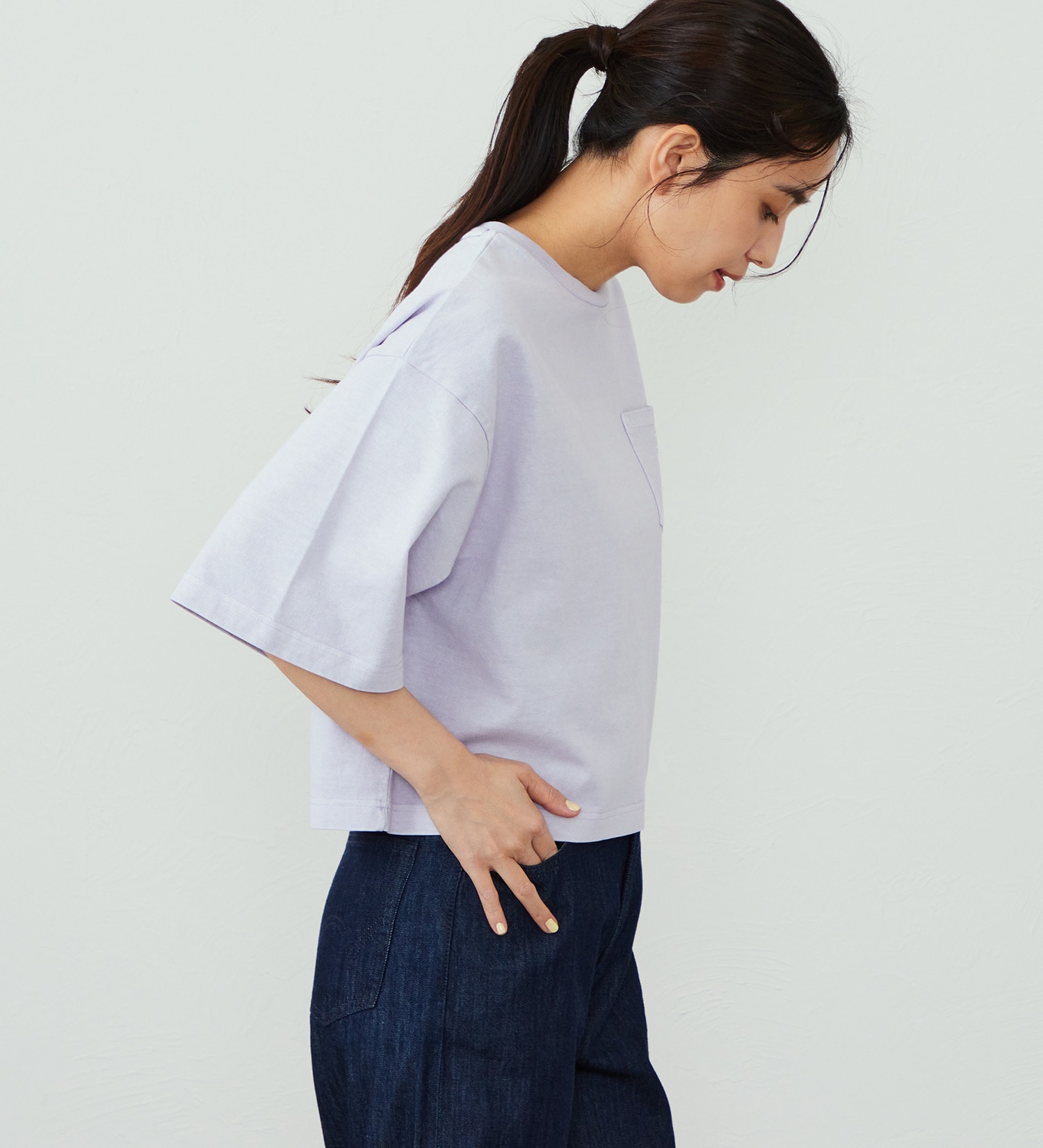 EDWIN(エドウイン)のEDWIN LADIES ロゴポケットTシャツ 半袖|トップス/Tシャツ/カットソー/レディース|ライトパープル