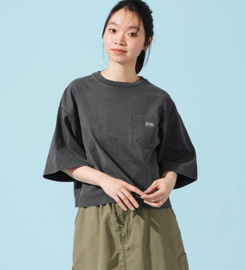 EDWIN(エドウイン)のEDWIN LADIES ロゴポケットTシャツ 半袖|トップス/Tシャツ/カットソー/レディース|ブラック