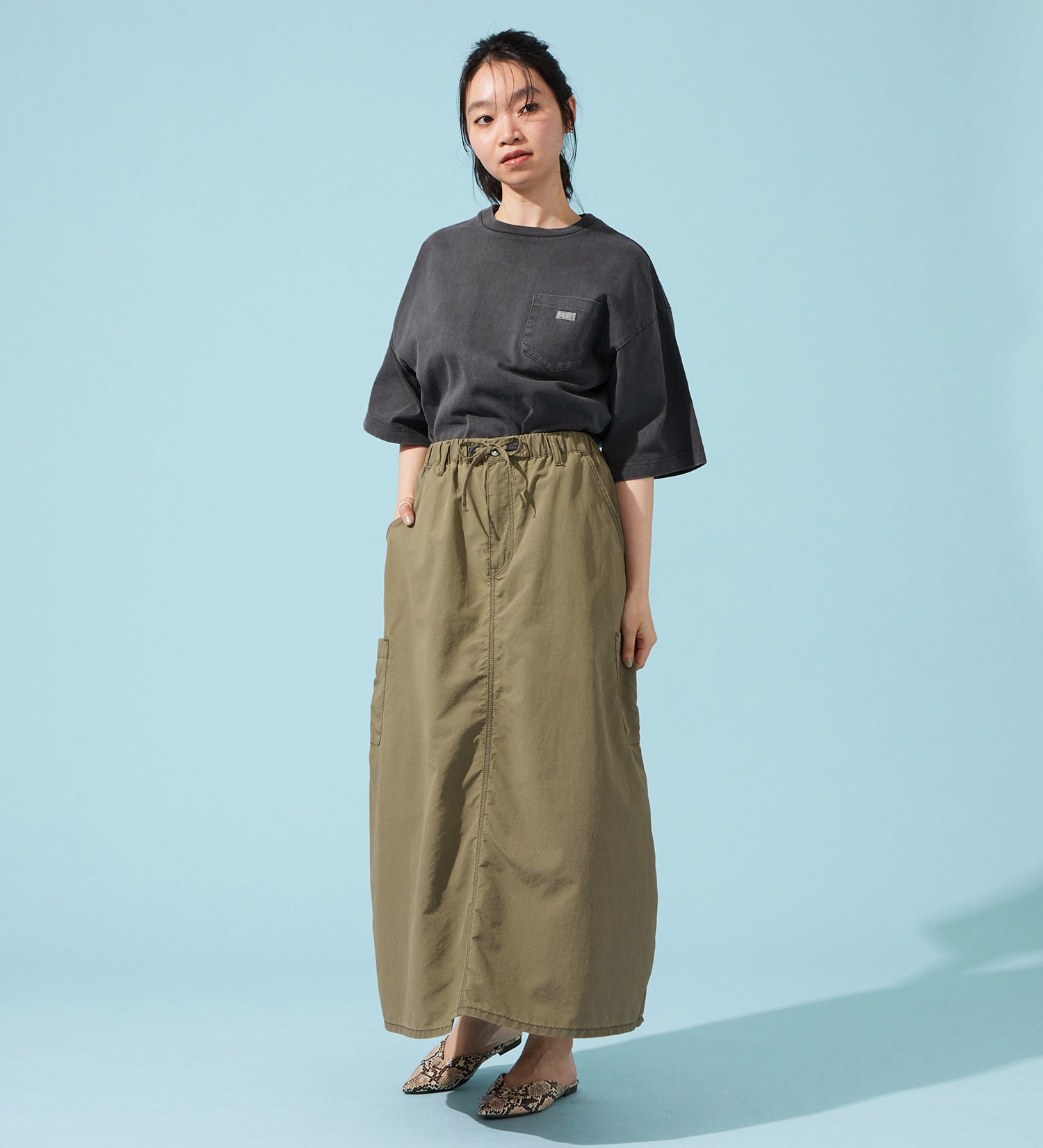 EDWIN(エドウイン)のEDWIN LADIES ロゴポケットTシャツ 半袖|トップス/Tシャツ/カットソー/レディース|ブラック