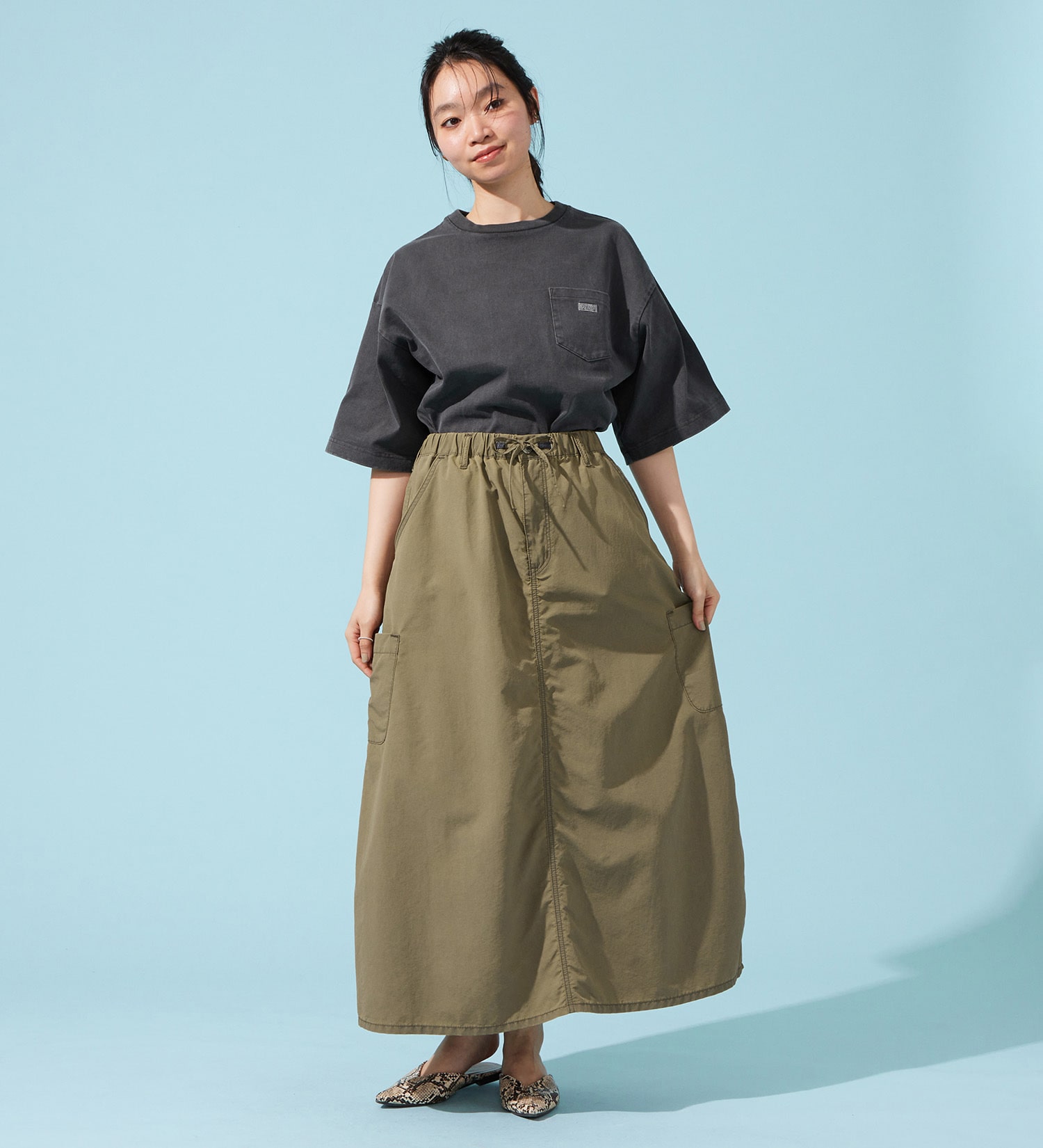 EDWIN(エドウイン)のEDWIN LADIES ロゴポケットTシャツ 半袖|トップス/Tシャツ/カットソー/レディース|ブラック