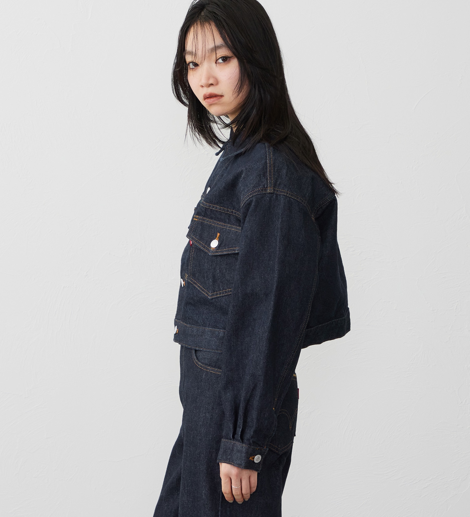 EDWIN(エドウイン)の【試着対象】503 ショートデニムジャケット Gジャン|ジャケット/アウター/デニムジャケット/レディース|インディゴブルー