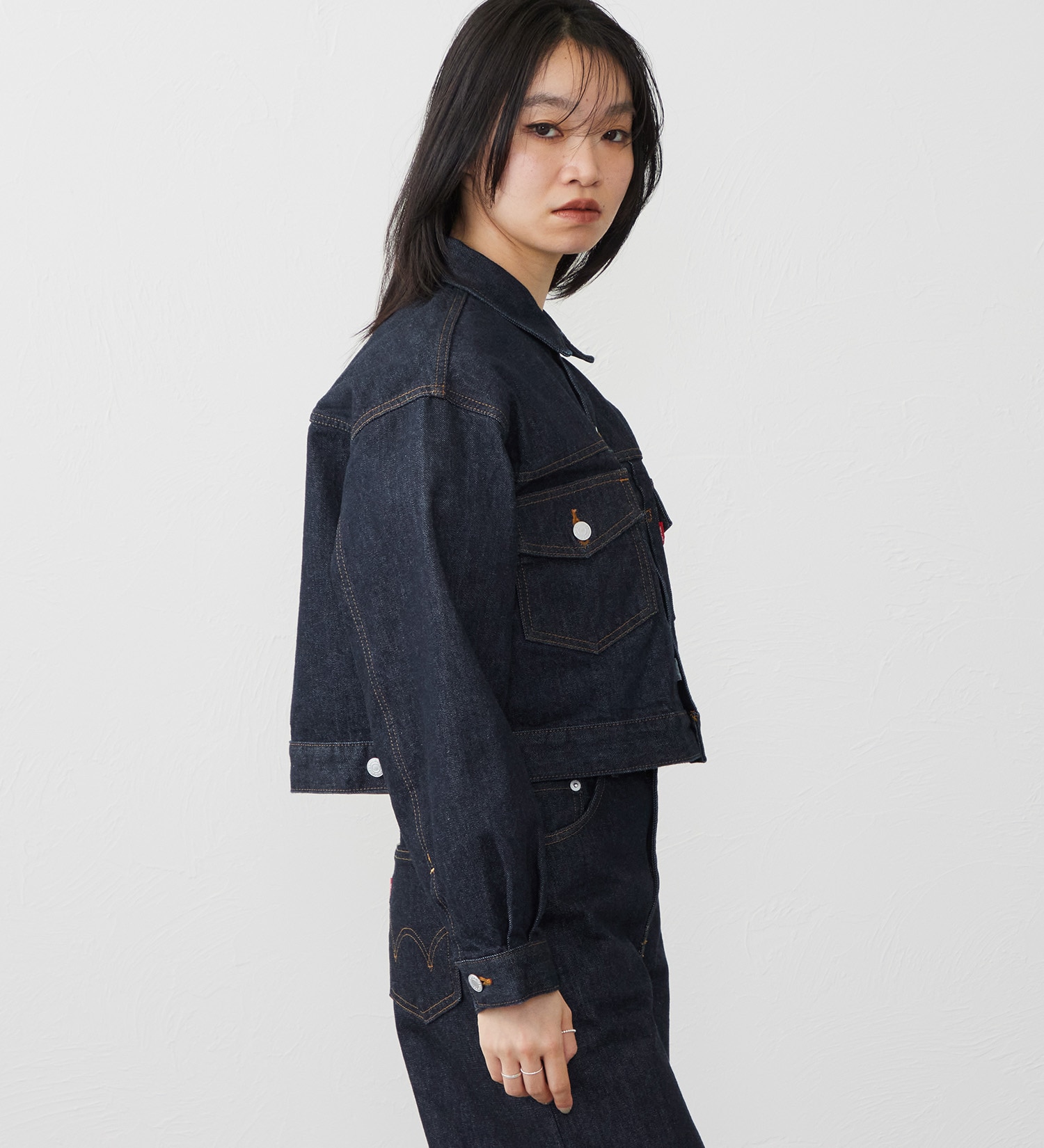 EDWIN(エドウイン)の【試着対象】503 ショートデニムジャケット Gジャン|ジャケット/アウター/デニムジャケット/レディース|インディゴブルー