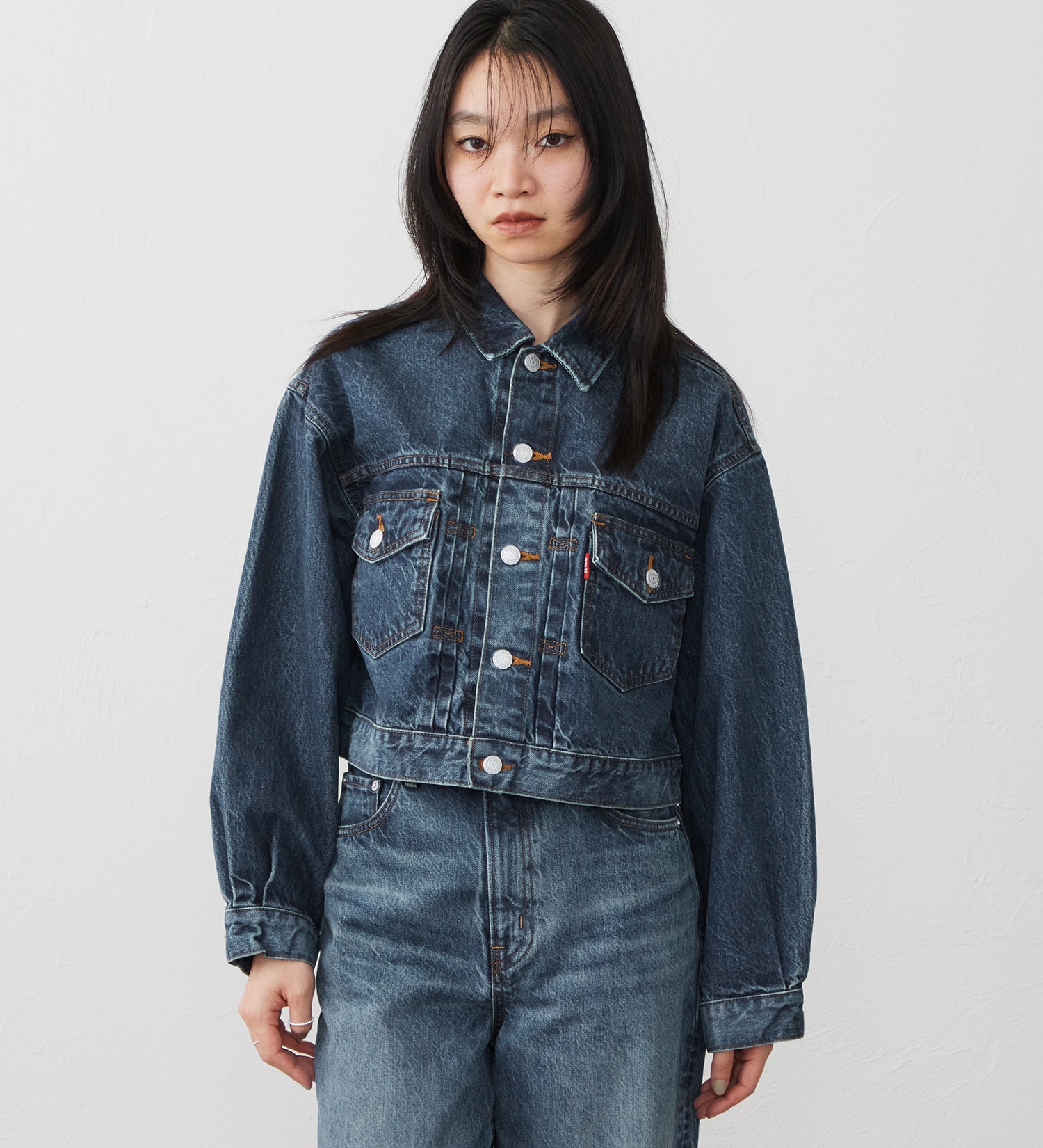 EDWIN(エドウイン)の【試着対象】503 ショートデニムジャケット Gジャン|ジャケット/アウター/デニムジャケット/レディース|濃色ブルー