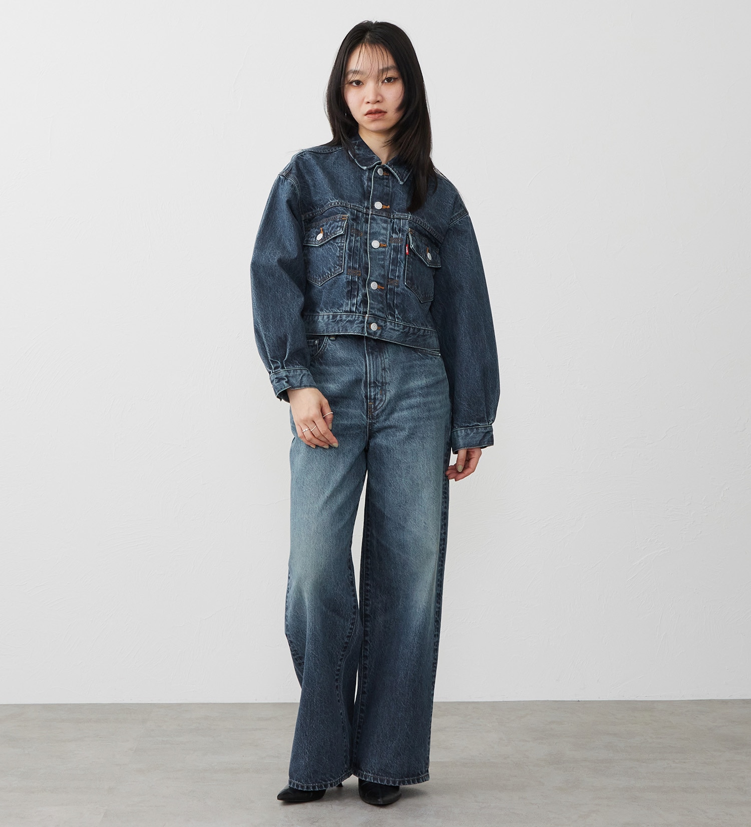 EDWIN(エドウイン)の【試着対象】503 ショートデニムジャケット Gジャン|ジャケット/アウター/デニムジャケット/レディース|濃色ブルー