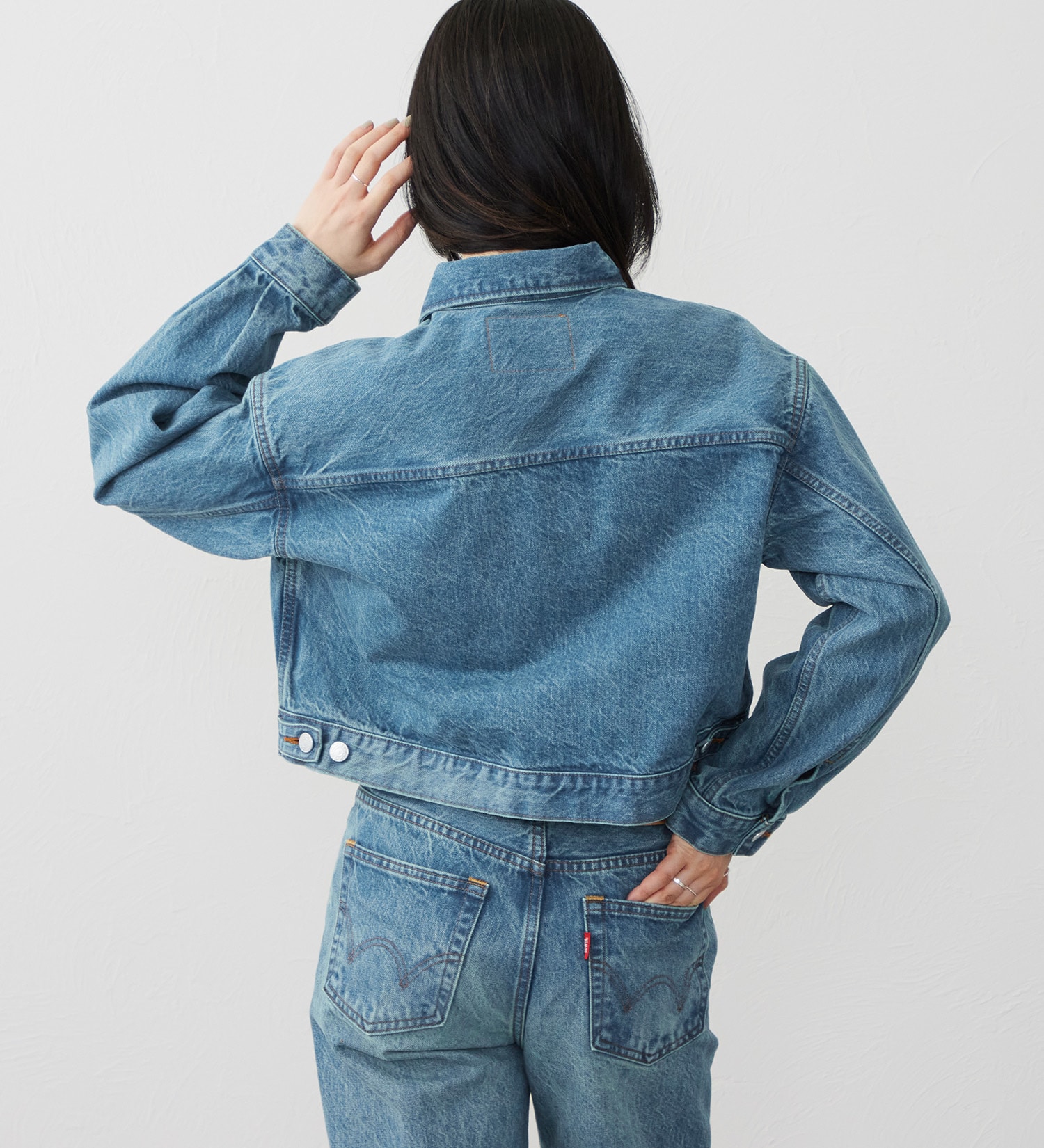 EDWIN(エドウイン)の【試着対象】503 ショートデニムジャケット Gジャン|ジャケット/アウター/デニムジャケット/レディース|淡色ブルー