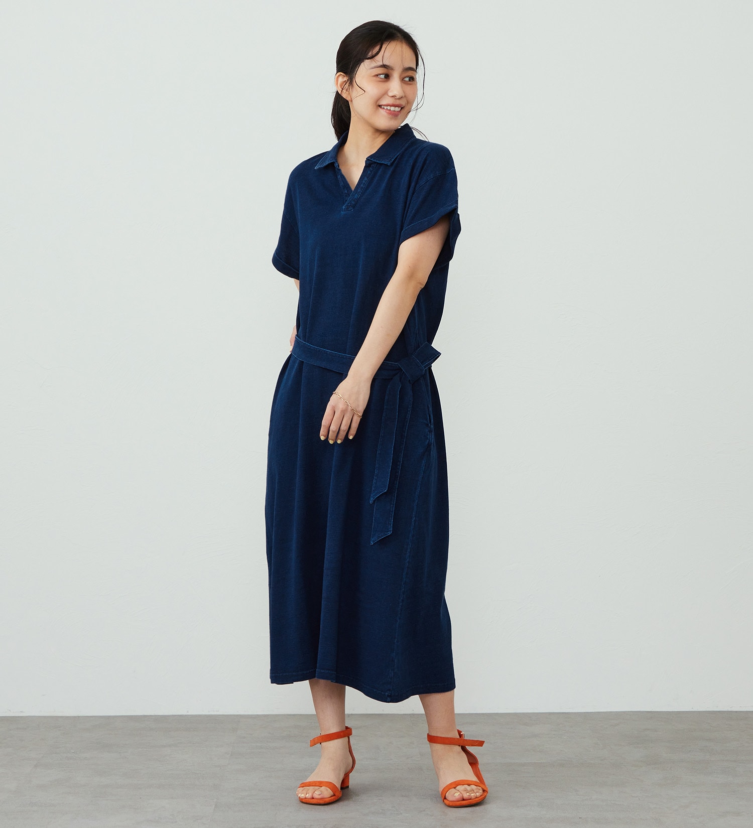 EDWIN(エドウイン)のEDWIN LADIES インディゴ ワンピース 半袖|ワンピース/ワンピース/レディース|中色ブルー