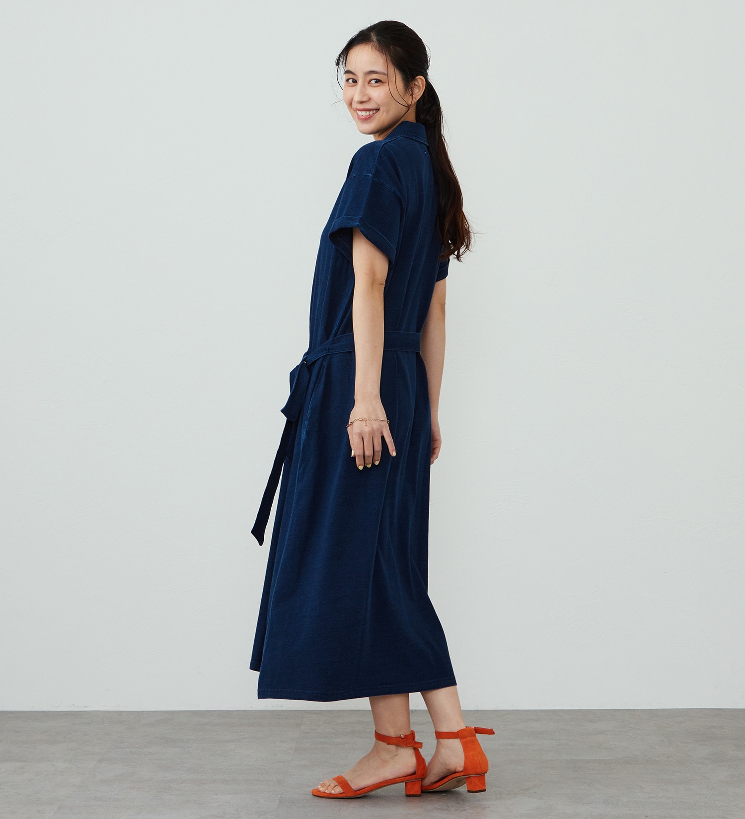 EDWIN(エドウイン)のEDWIN LADIES インディゴ ワンピース 半袖|ワンピース/ワンピース/レディース|中色ブルー