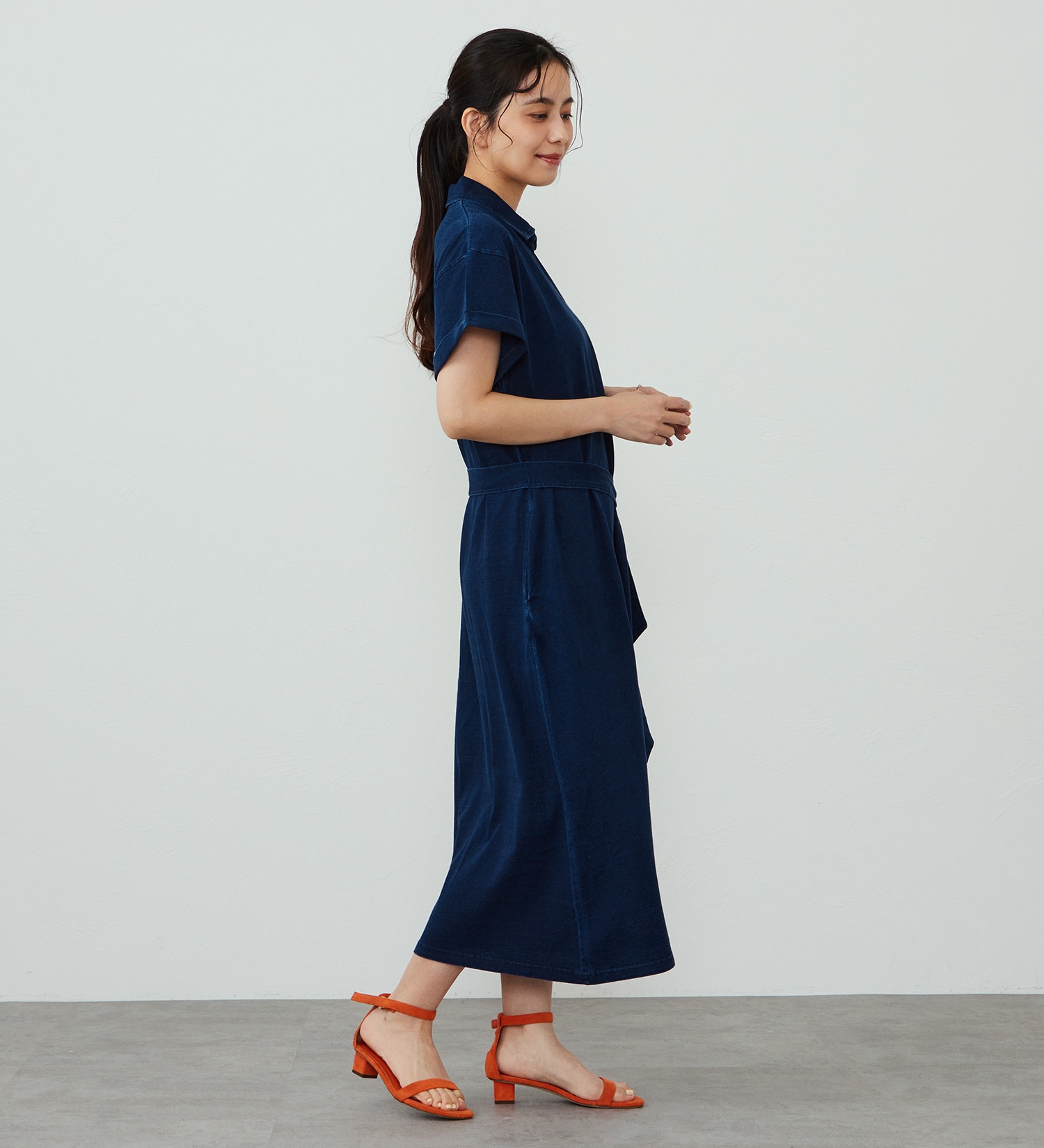 EDWIN(エドウイン)のEDWIN LADIES インディゴ ワンピース 半袖|ワンピース/ワンピース/レディース|中色ブルー