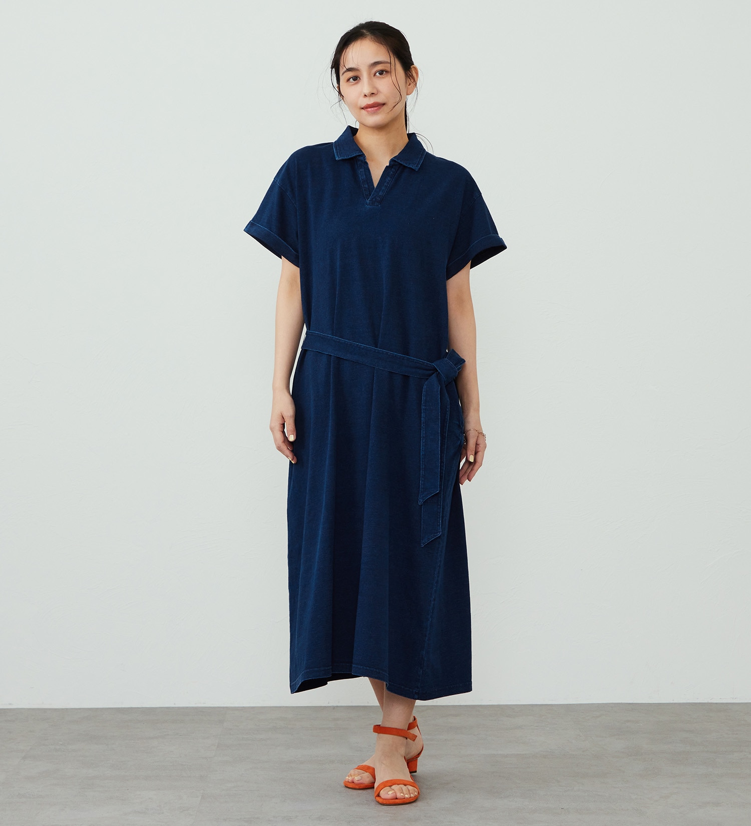 EDWIN(エドウイン)のEDWIN LADIES インディゴ ワンピース 半袖|ワンピース/ワンピース/レディース|中色ブルー