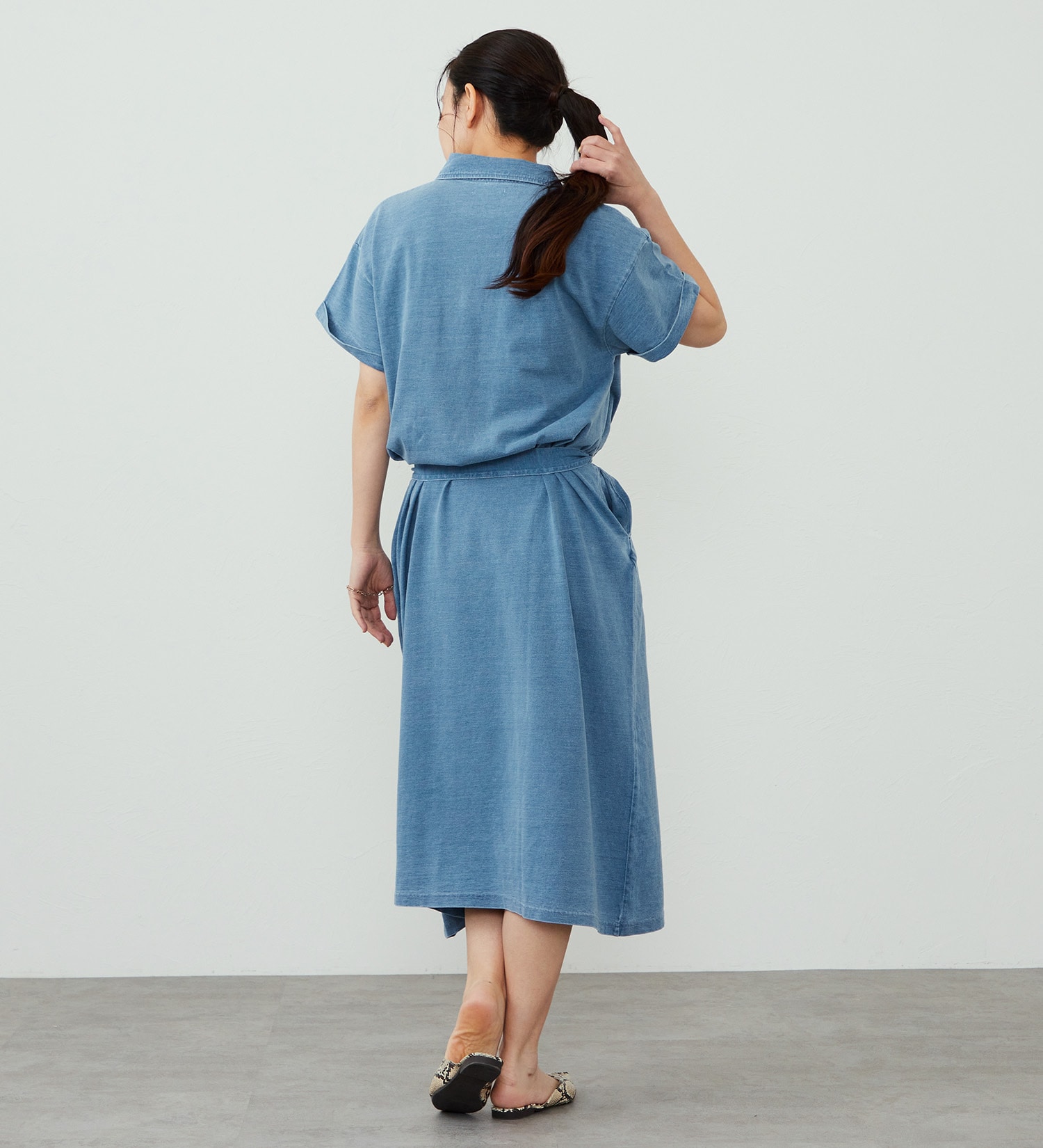EDWIN(エドウイン)のEDWIN LADIES インディゴ ワンピース 半袖|ワンピース/ワンピース/レディース|淡色ブルー