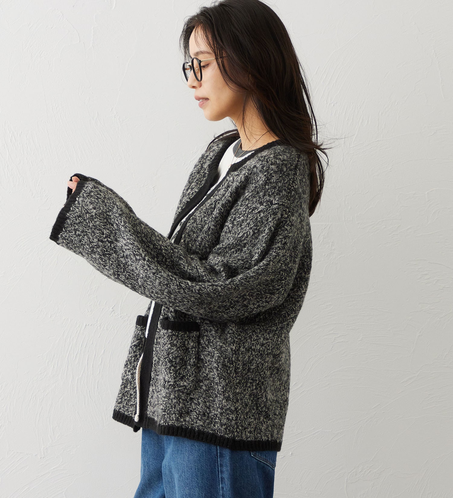 EDWIN(エドウイン)のEDWIN LADIES トッパーカーディガン|//レディース|ダークグレー