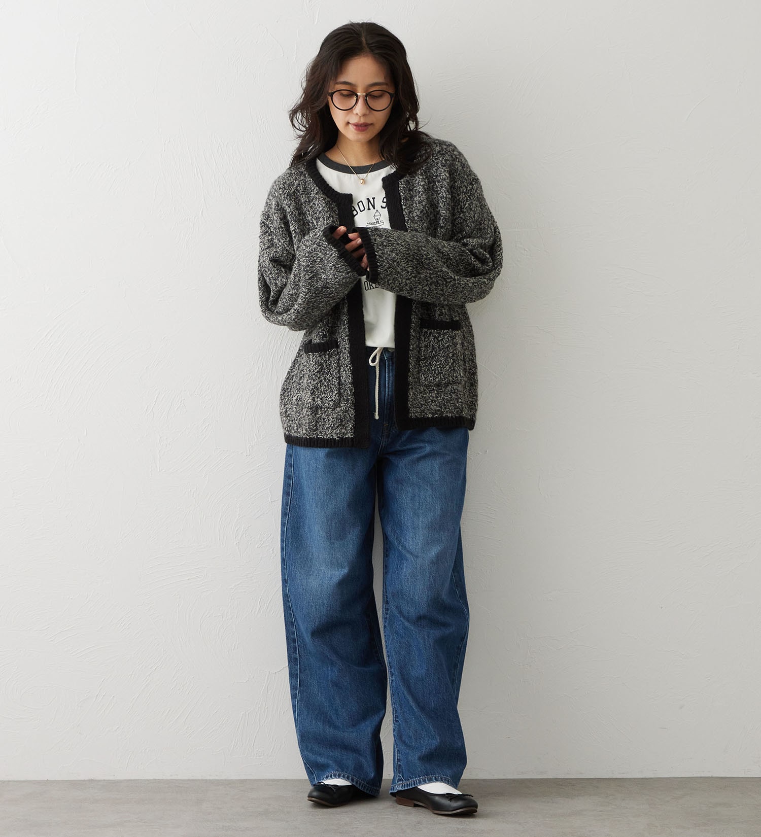 EDWIN(エドウイン)のEDWIN LADIES トッパーカーディガン|//レディース|ダークグレー