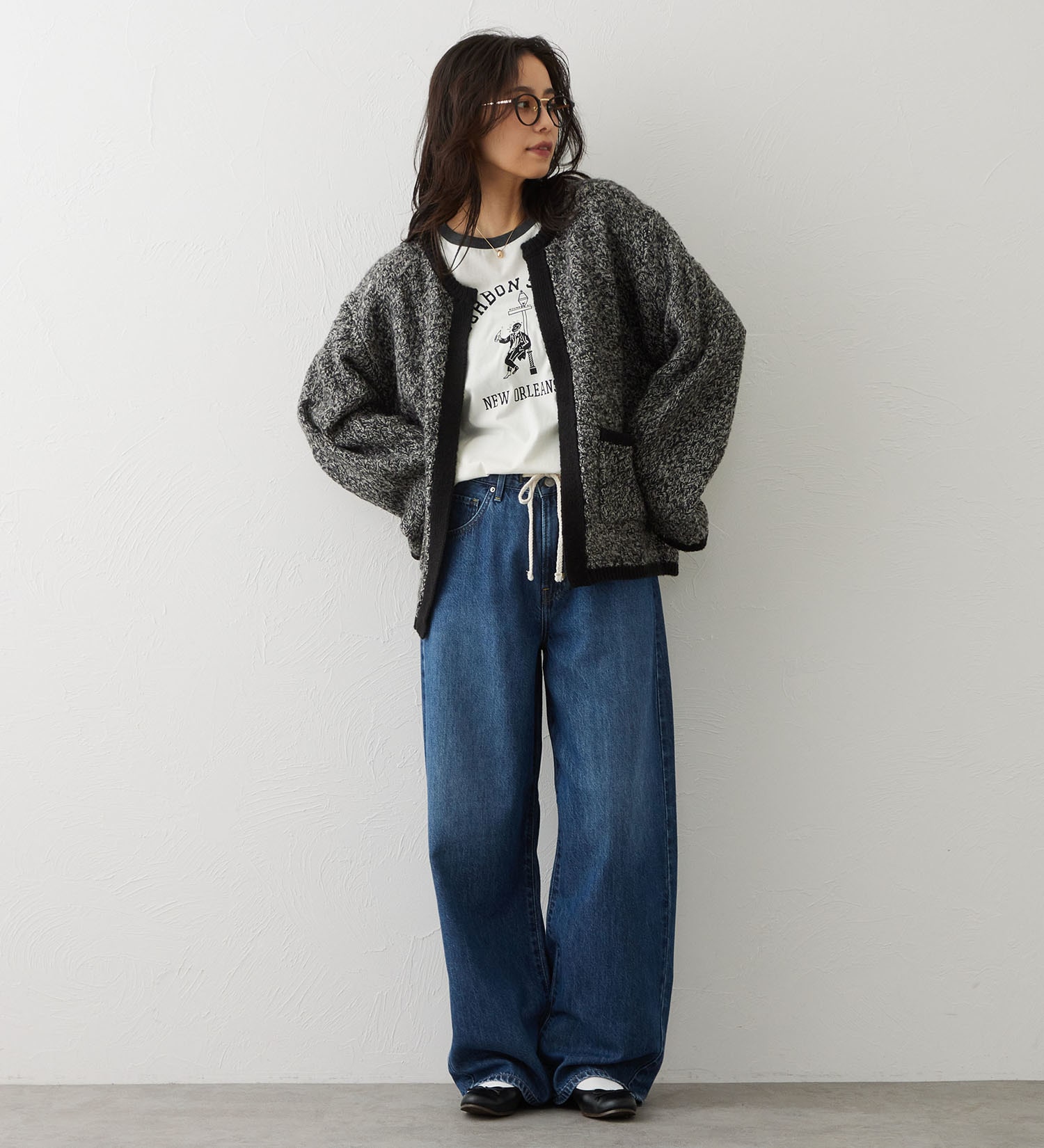 EDWIN(エドウイン)のEDWIN LADIES トッパーカーディガン|//レディース|ダークグレー