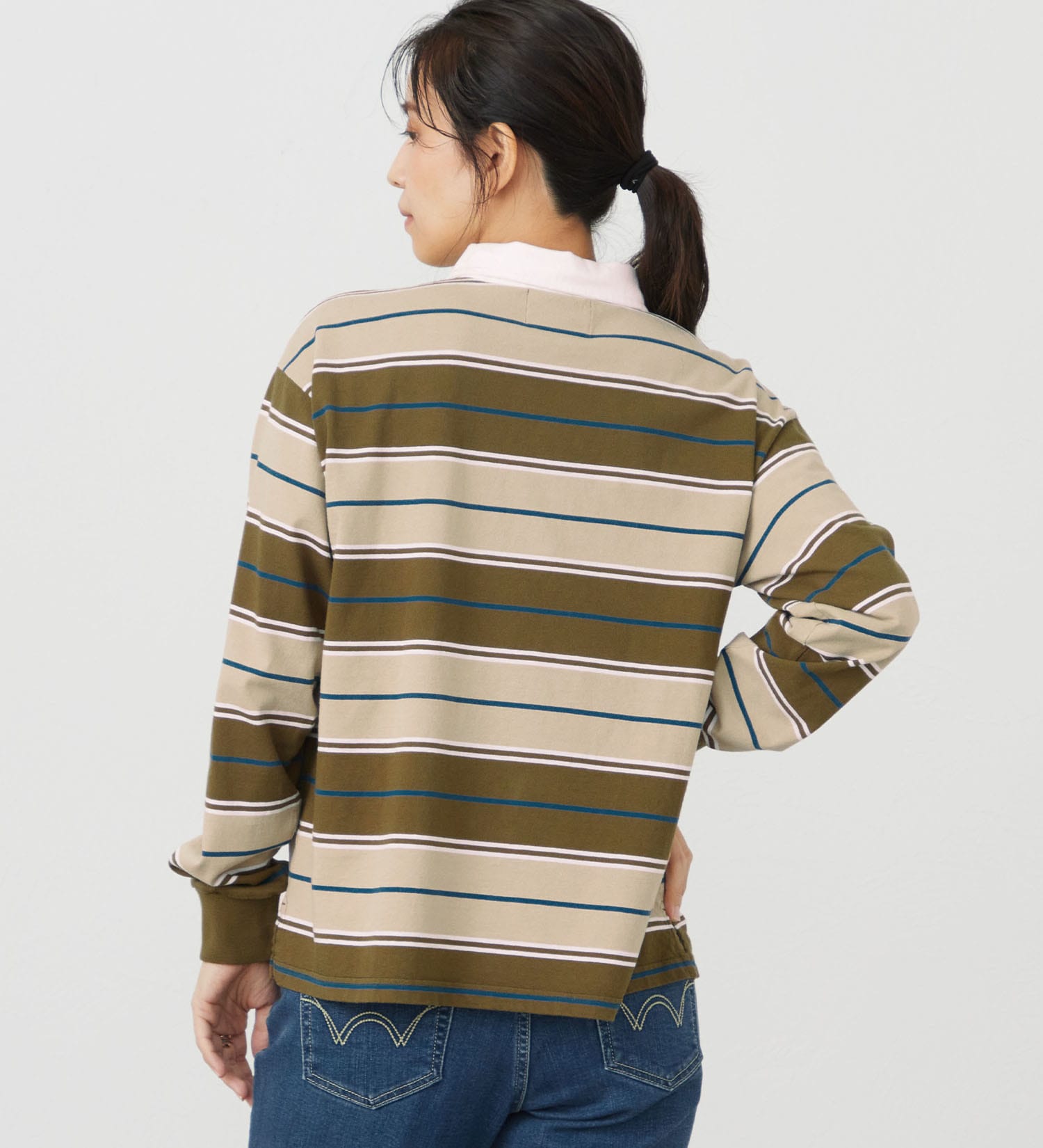 EDWIN(エドウイン)のEDWIN LADIES ボーダーラガーシャツ【長袖Tシャツ】|トップス/Tシャツ/カットソー/レディース|ベージュ系その他