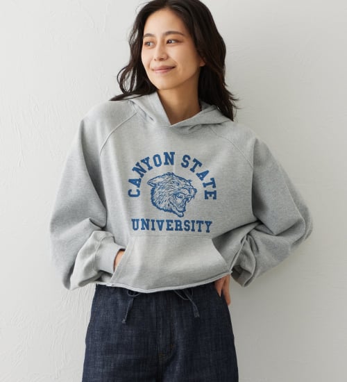 EDWIN LADIES クロップドパーカー