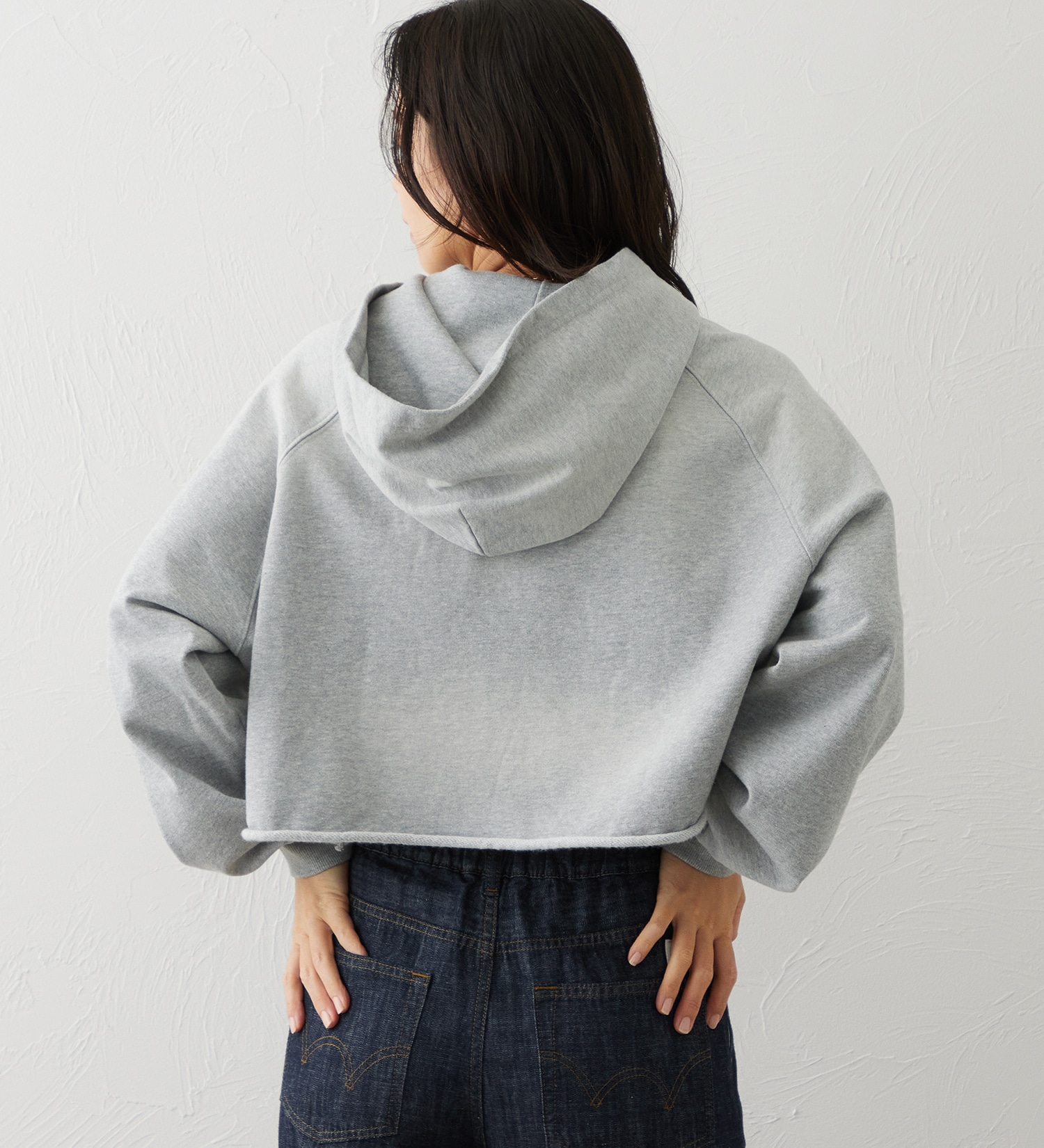 EDWIN(エドウイン)のEDWIN LADIES クロップドパーカー|トップス/パーカー/レディース|グレー