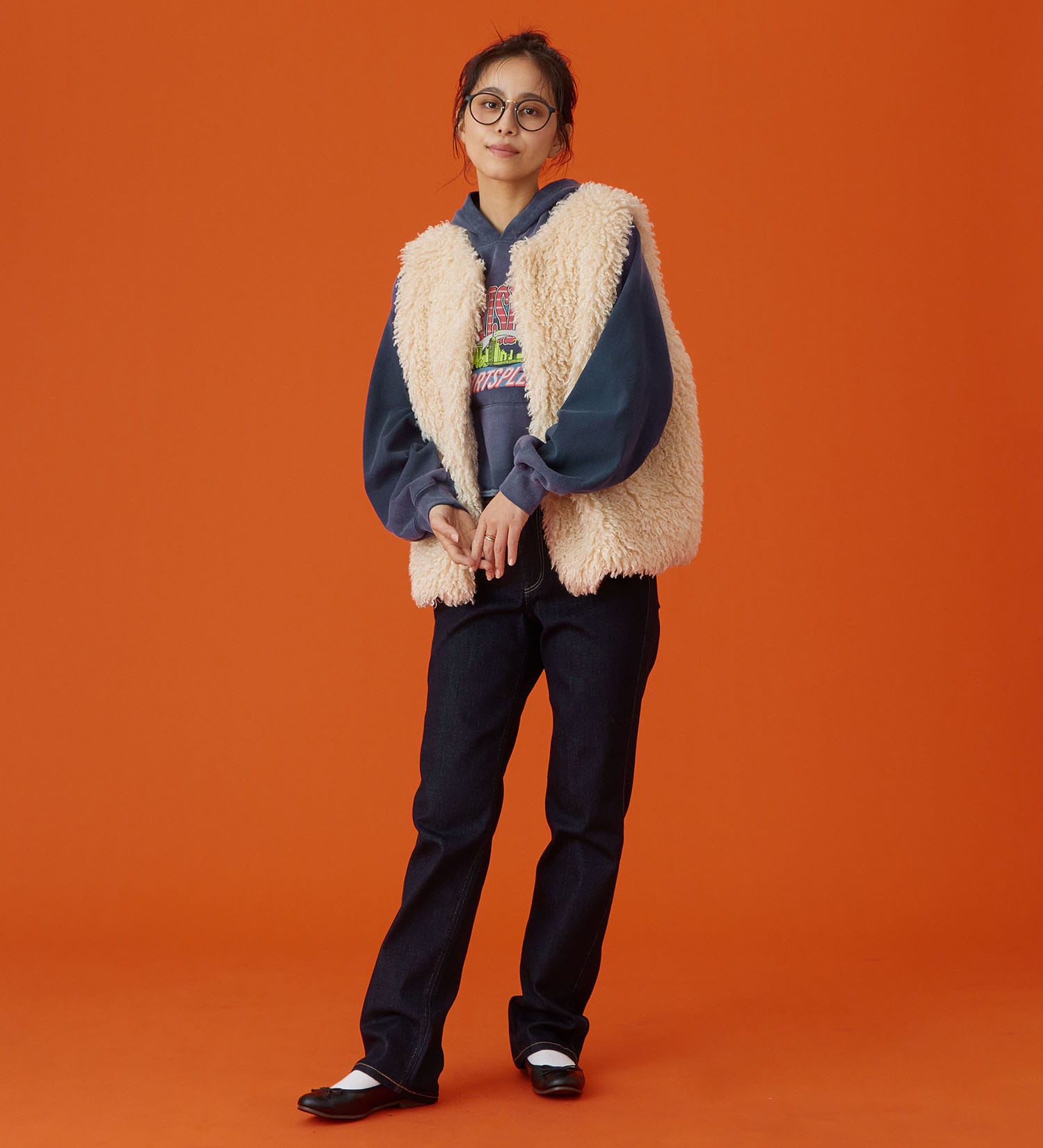 EDWIN(エドウイン)のEDWIN LADIES クロップドパーカー|トップス/パーカー/レディース|ネイビー