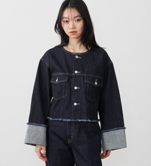 【試着対象】ロールアップ デニムジャケット Gジャン