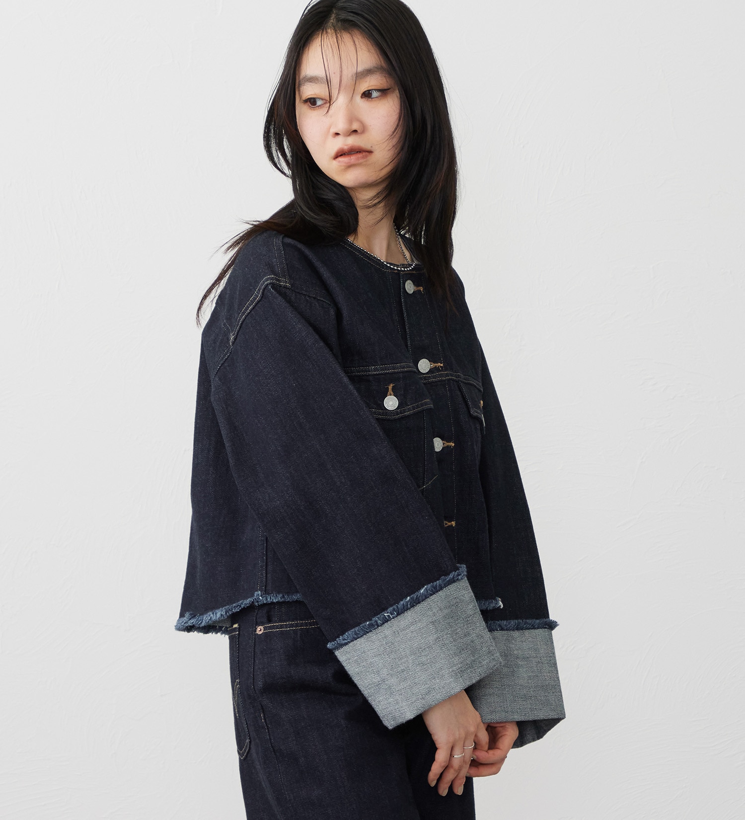 EDWIN(エドウイン)の【試着対象】ロールアップ デニムジャケット Gジャン|ジャケット/アウター/デニムジャケット/レディース|インディゴブルー