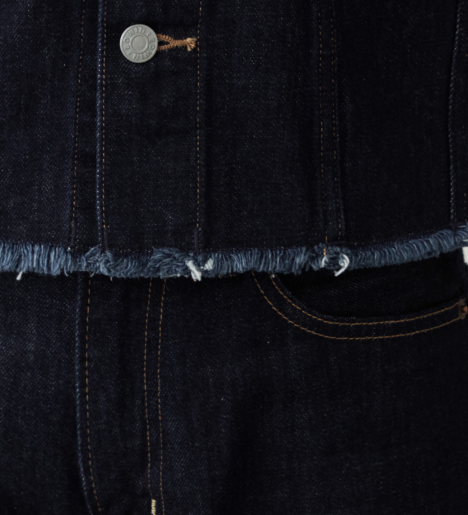 EDWIN(エドウイン)の【試着対象】ロールアップ デニムジャケット Gジャン|ジャケット/アウター/デニムジャケット/レディース|インディゴブルー