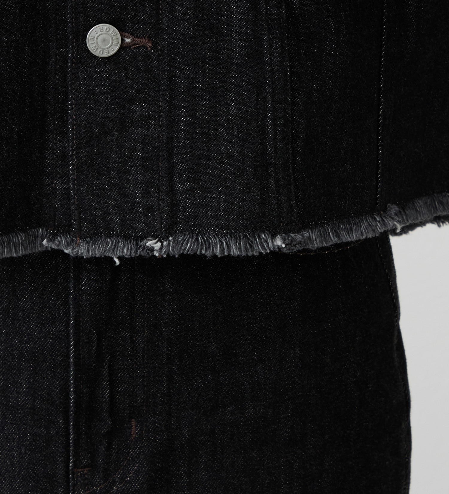 EDWIN(エドウイン)の【試着対象】ロールアップ デニムジャケット Gジャン|ジャケット/アウター/デニムジャケット/レディース|ブラックデニム