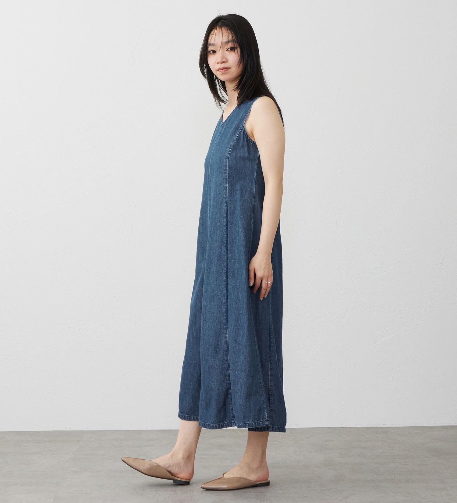 EDWIN(エドウイン)のライトオンス デニムワンピース セルビッジ|//レディース|中色ブルー